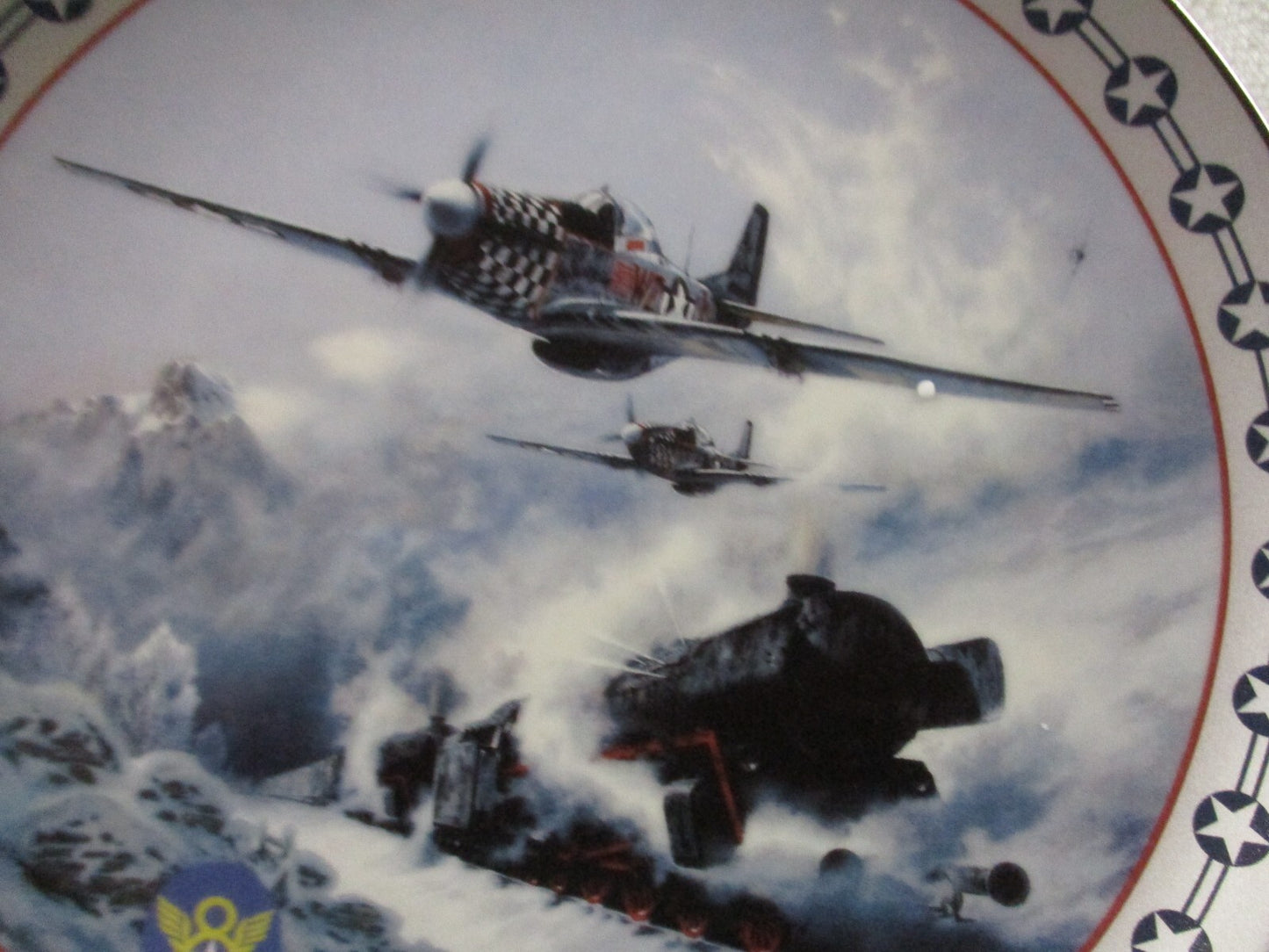 ES 04:   3 Military Plates 1 With JOHN Wayne Franklin Mint  +   2 Heinz Krebs