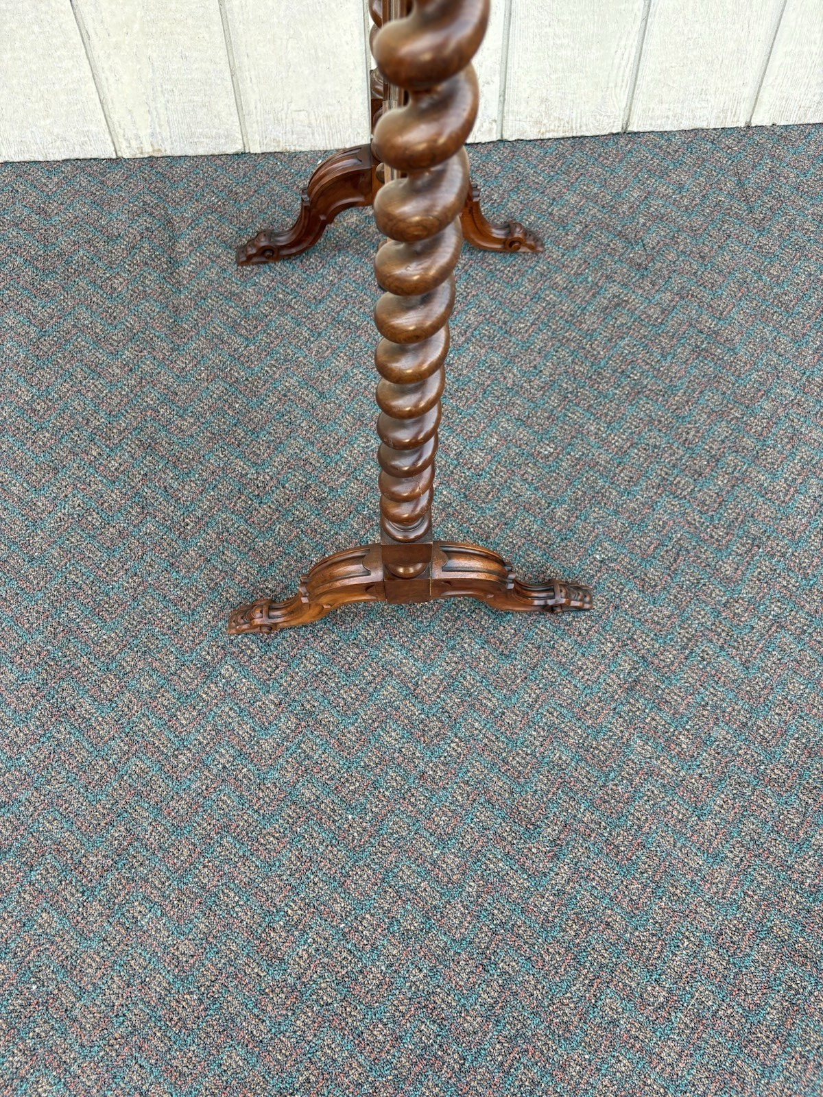 66905   Antique Victorian 2 Sided Walnut Fireplace Mantle Screen