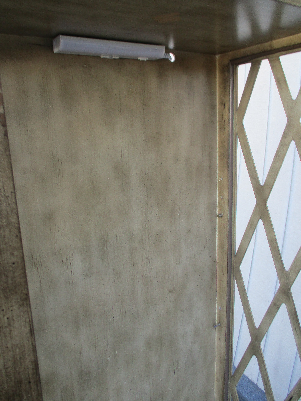 63754 Rustic Primitive Curio China Cabinet with plate glass shelves