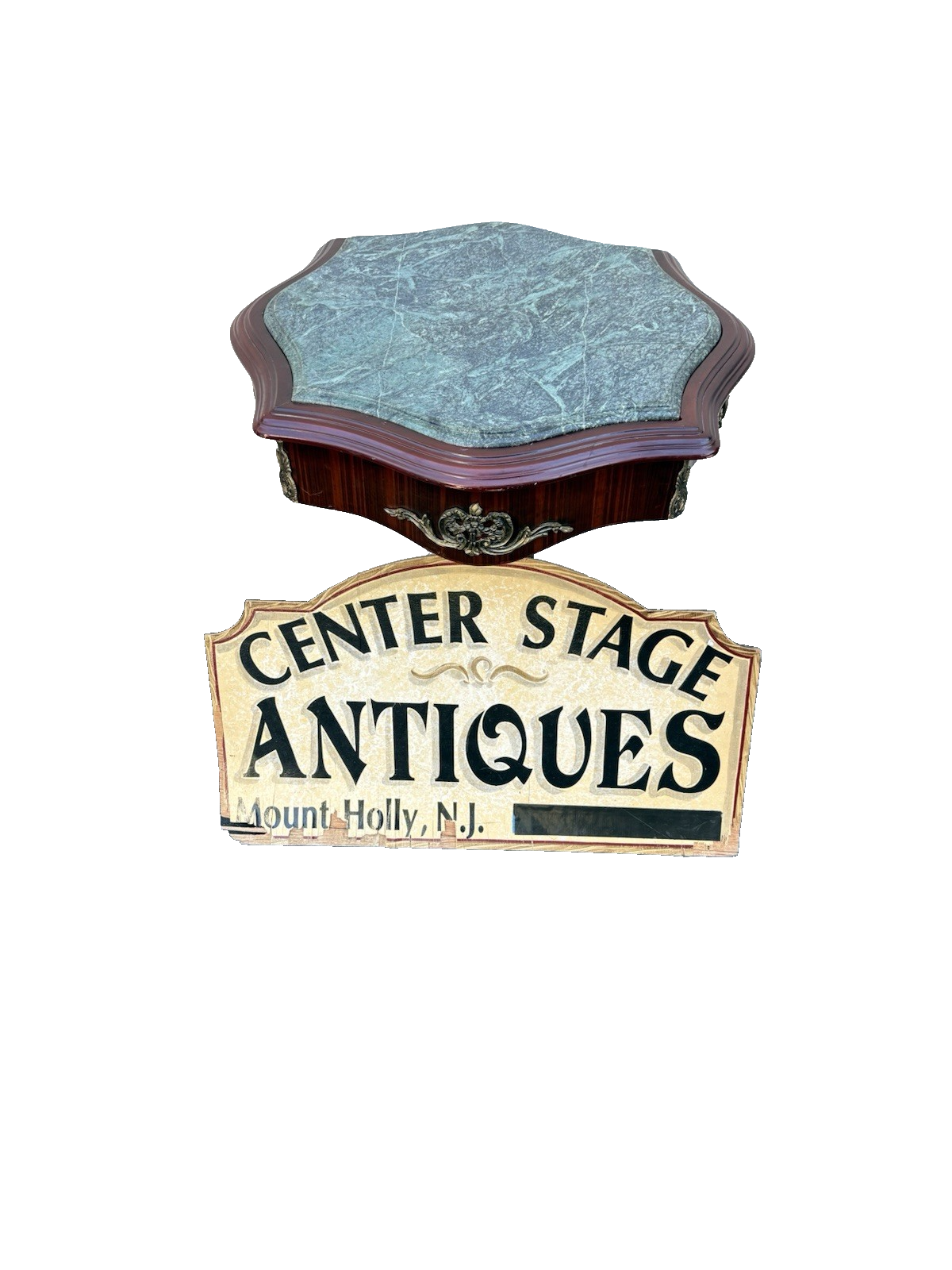 66807  Decorator Marble Top Lamp Table Stand