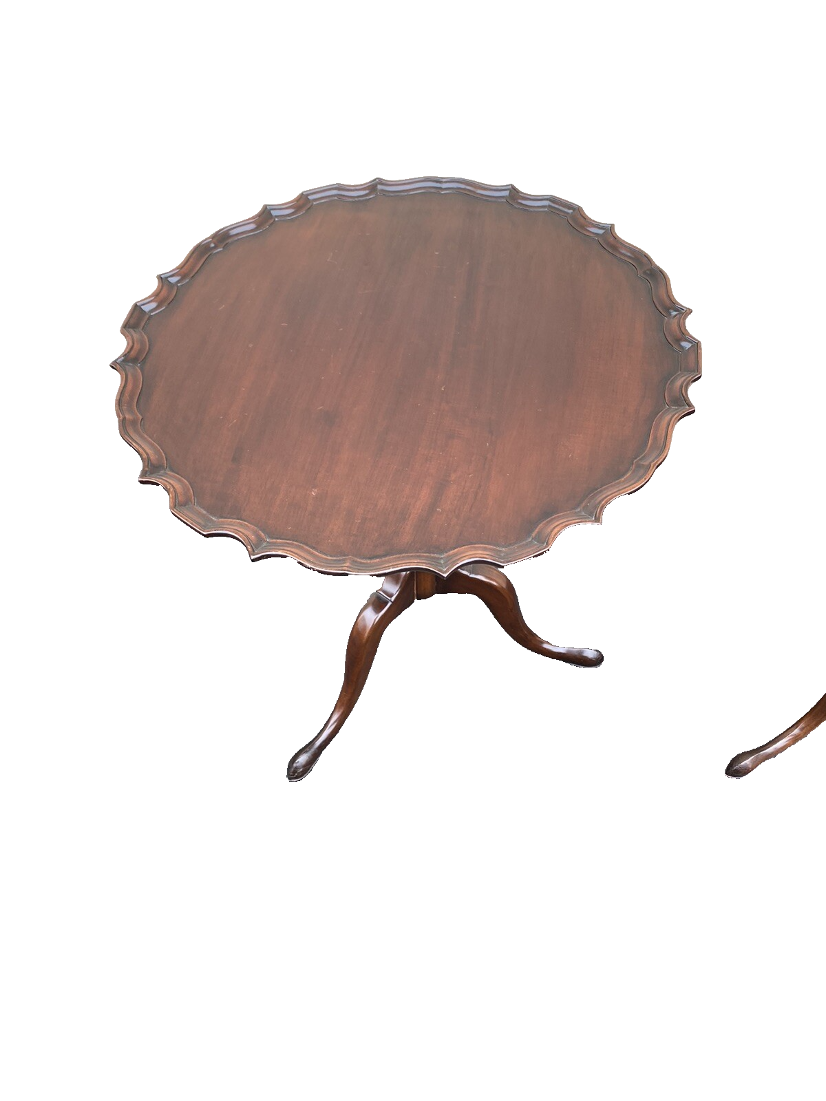 66324 CHARAK Furniture PAIR Mahogany Tilt Top Lamp Table Stand s