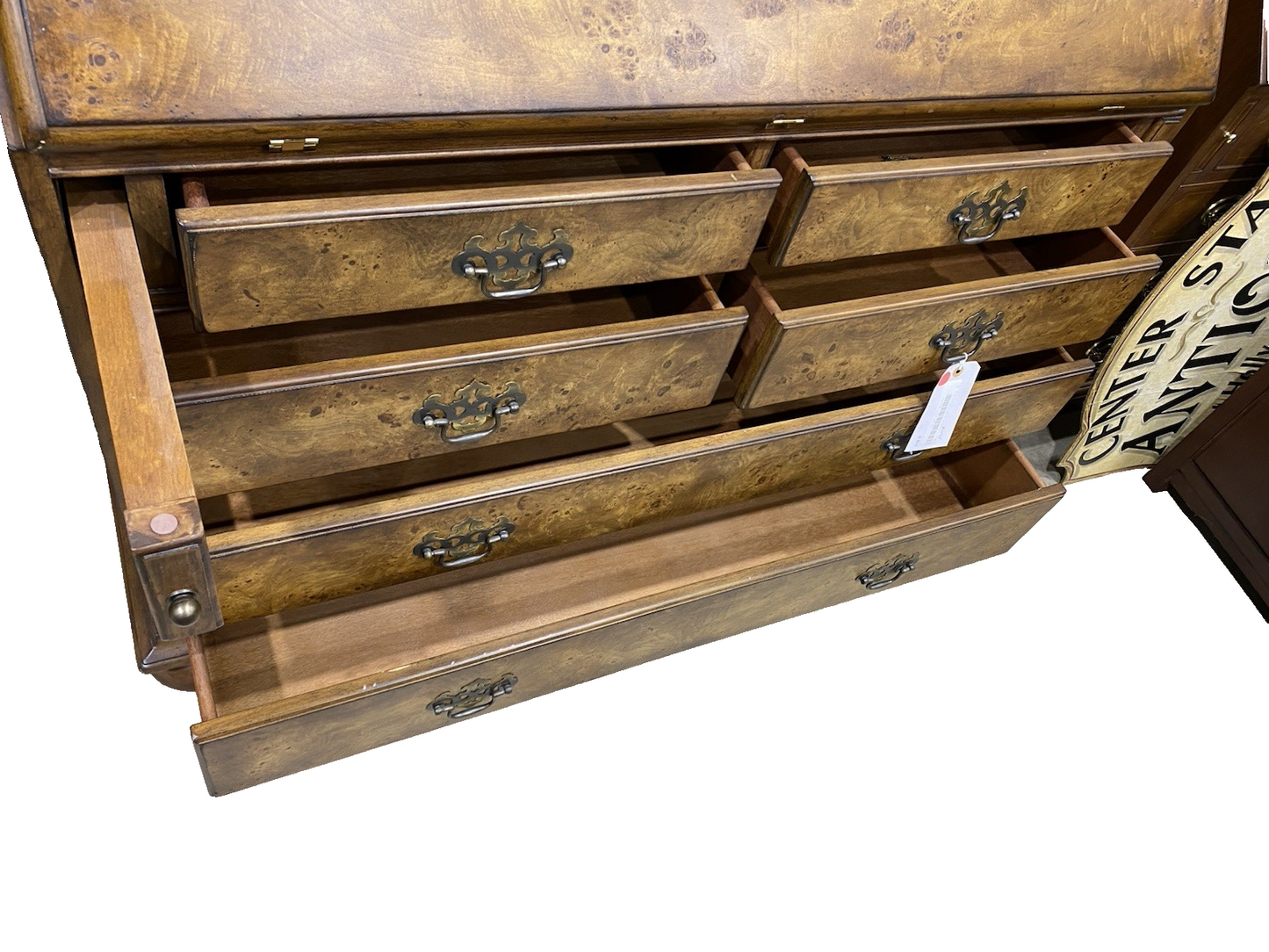 61715 Custom Made Secretary Desk with Super Interior