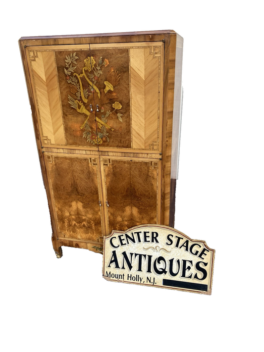 66380 Inlaid 2 door Storage Cabinet Liquor Cabinet  Chest