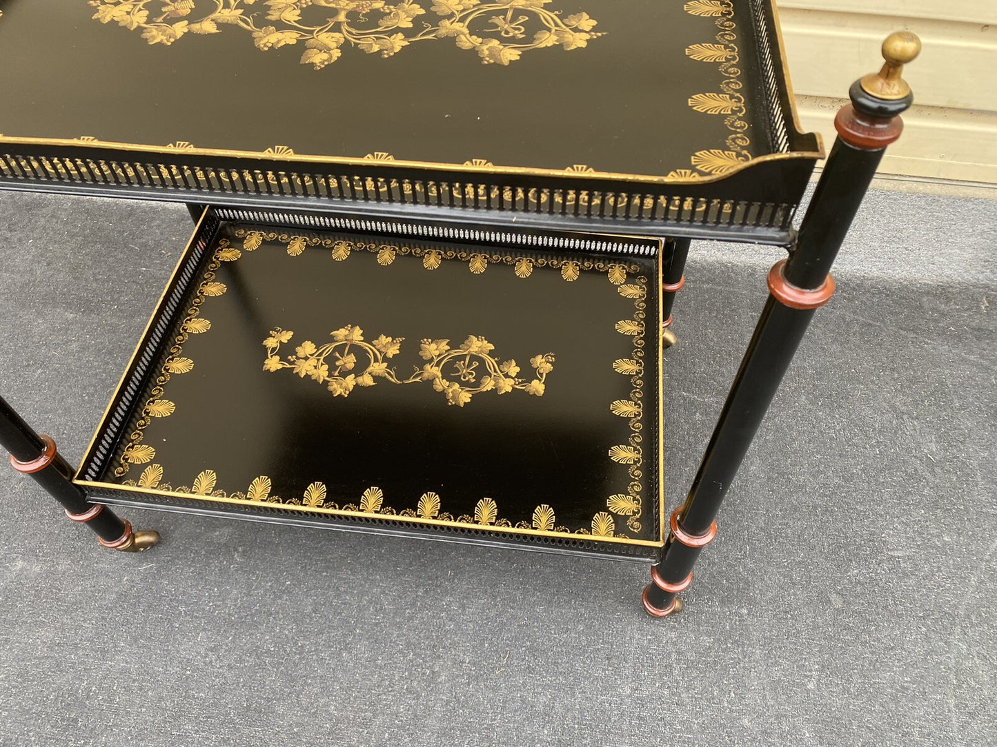 66042 Metal Decorator THE FED ERA LIST Teacart Table Stand On Wheels