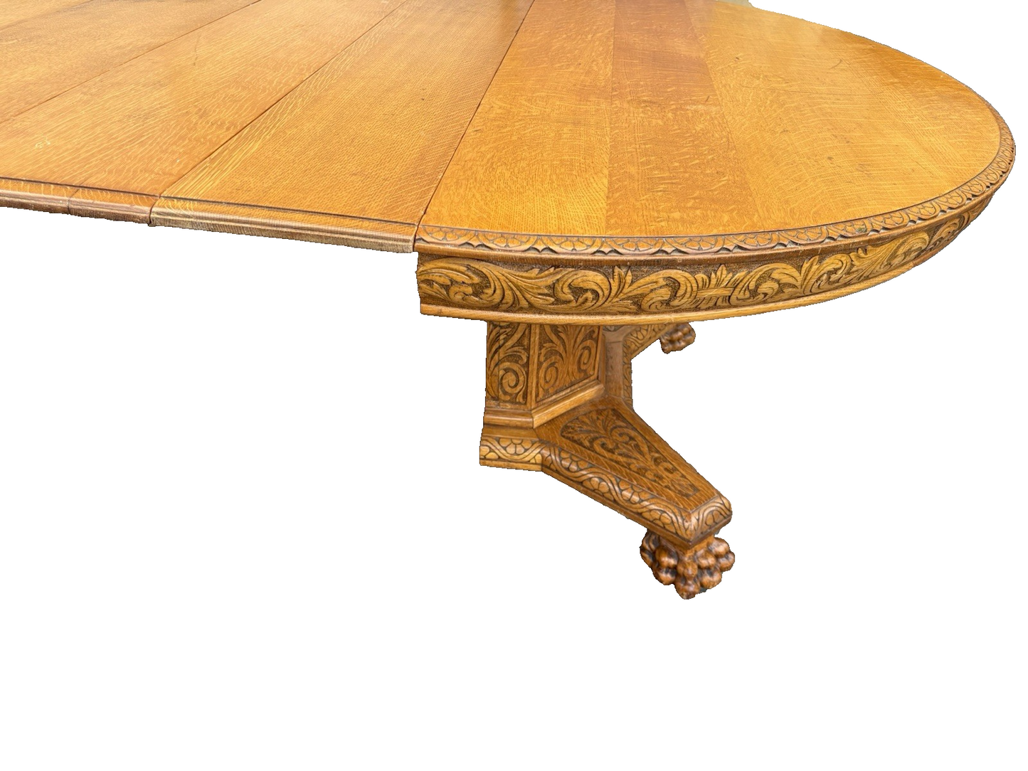 66723  Super RARE Antique Victorian Table w/ 10  Leafs Top 54" x 144"