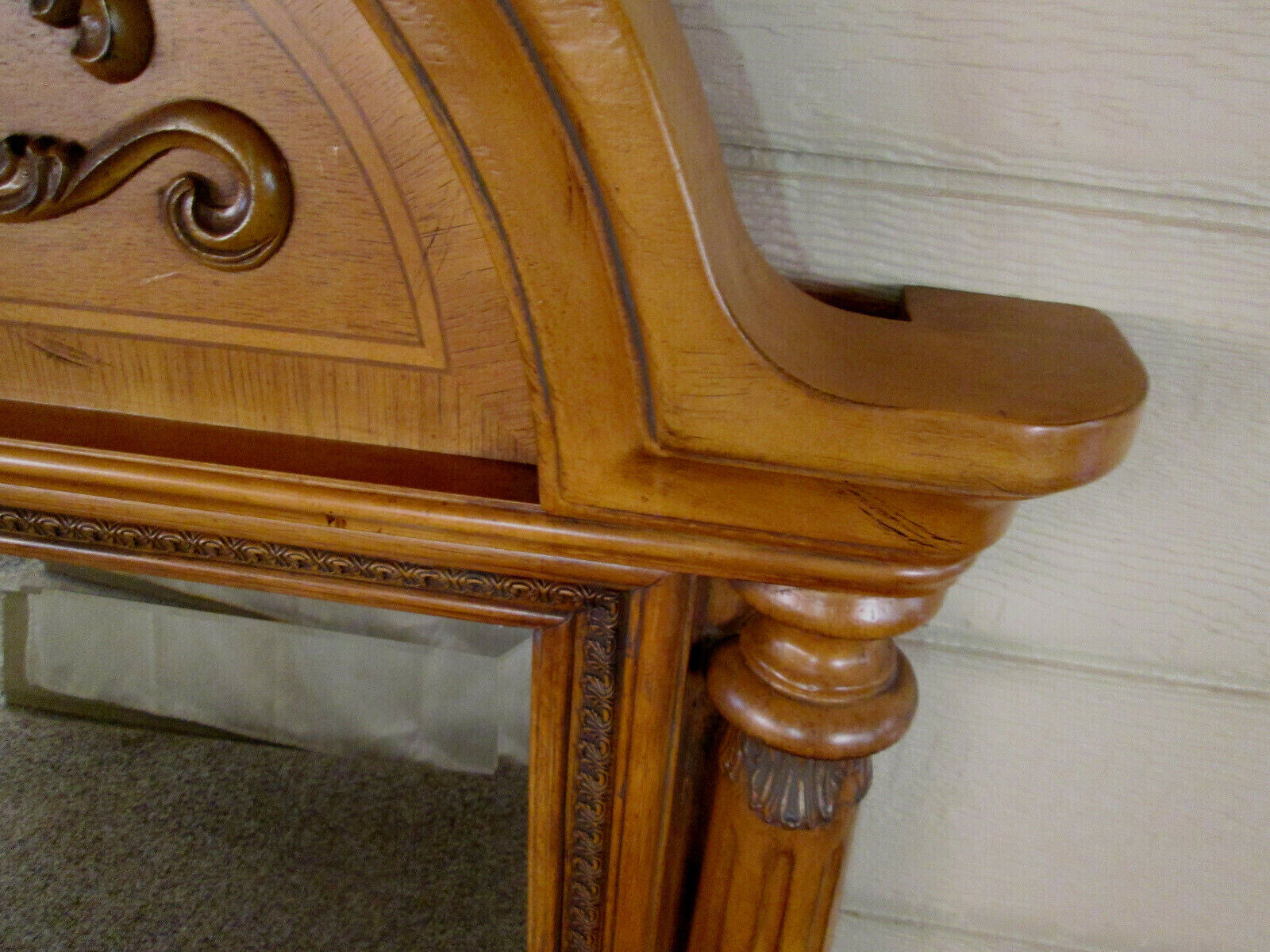 51590 Large Beveled Decorator Mirror in Fancy Picture Frame