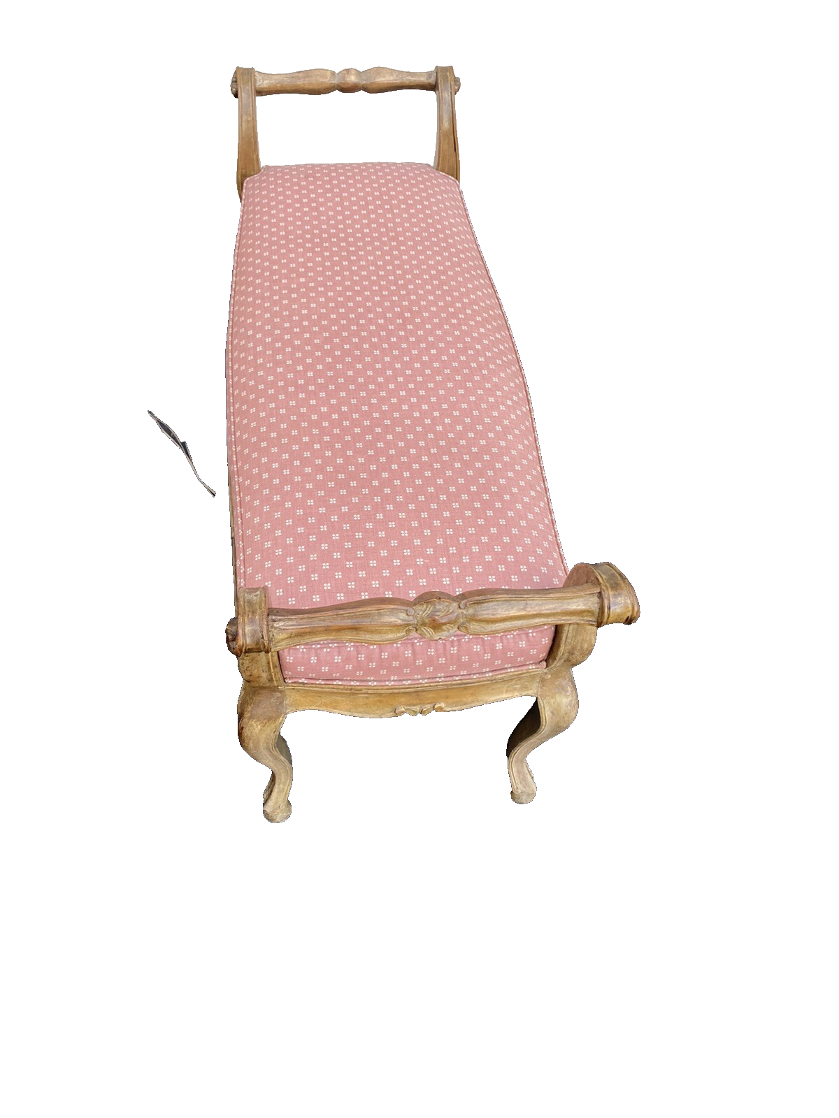 65935  French Country Louis XV window Bench Ottoman