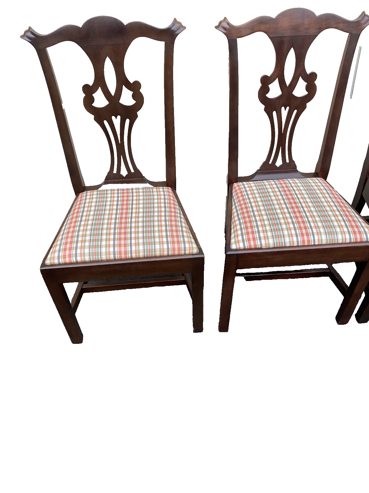 63155 Set of 6 Solid Mahogany Dining Chairs Chair s