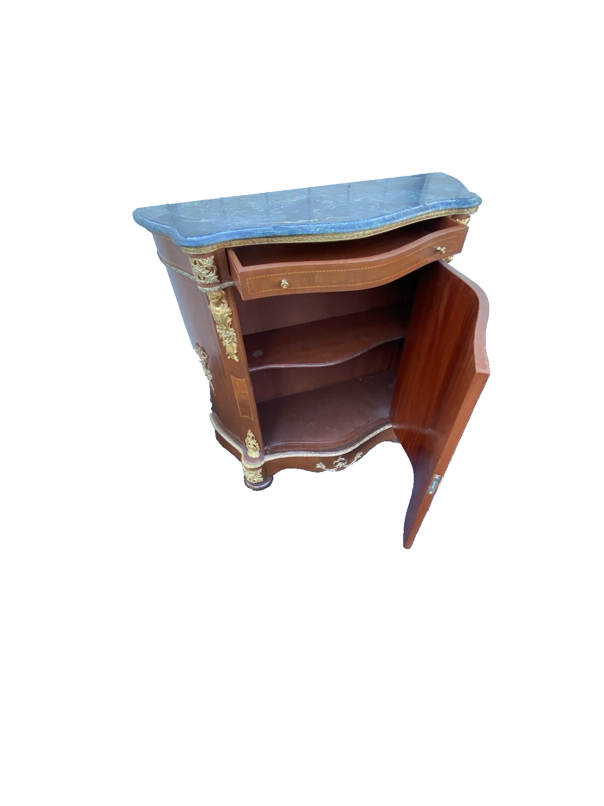 65106 Marble Top Figural Console Table Stand Sideboard Server