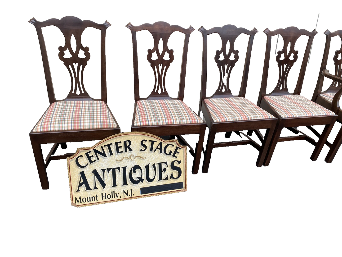 63155 Set of 6 Solid Mahogany Dining Chairs Chair s