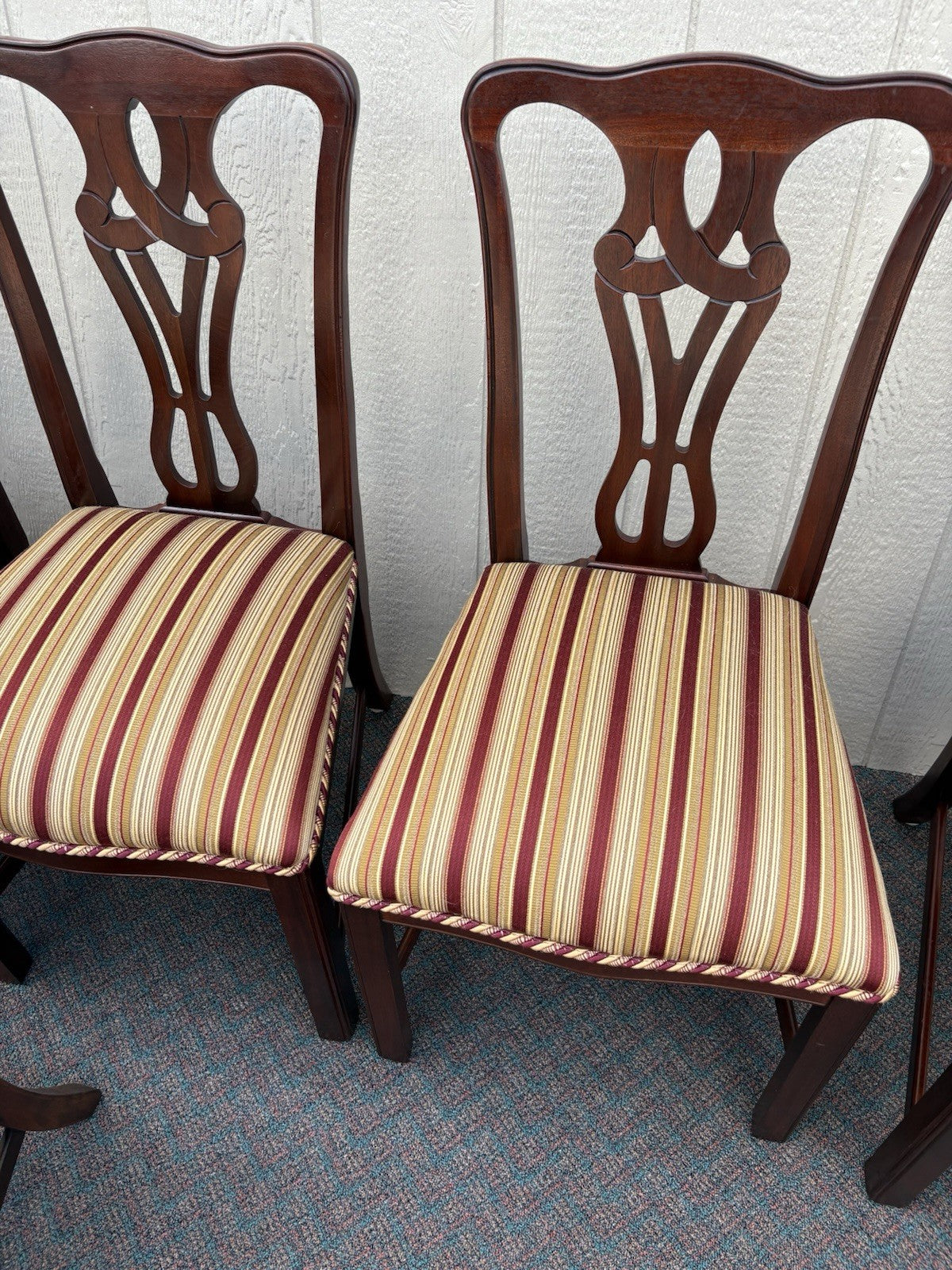 66986 Set of 10 DAVIS Furniture Mahogany Dining Chairs Chair s