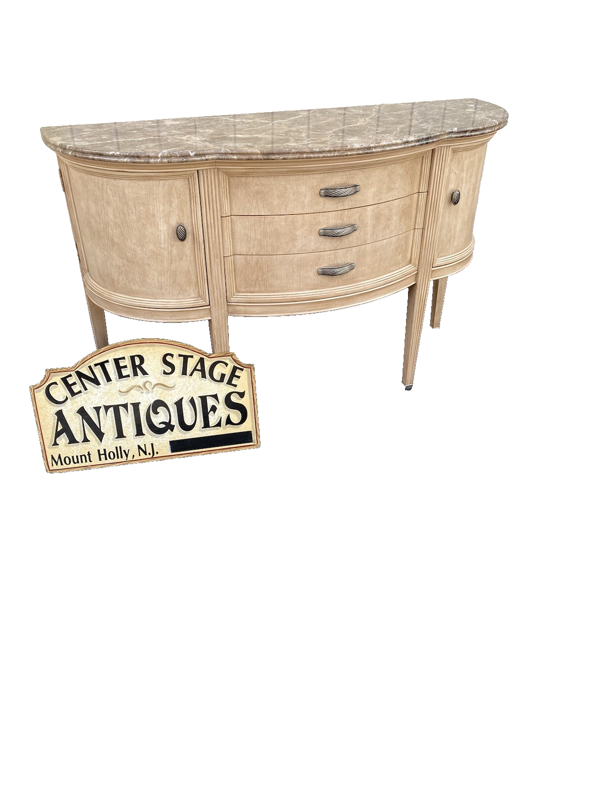 64646   Bernhardt Marble Top Server Sideboard Buffet