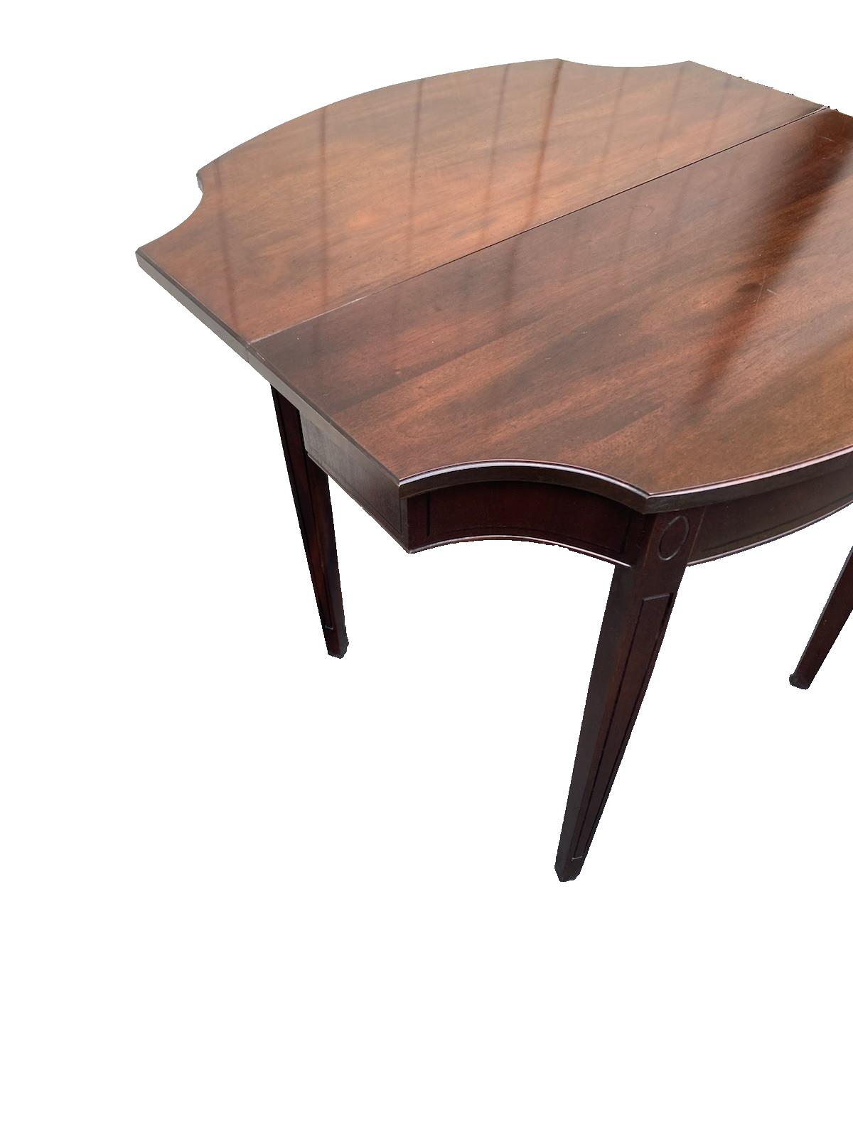 66483   Inlaid Mahogany Flip Top Game Table Stand