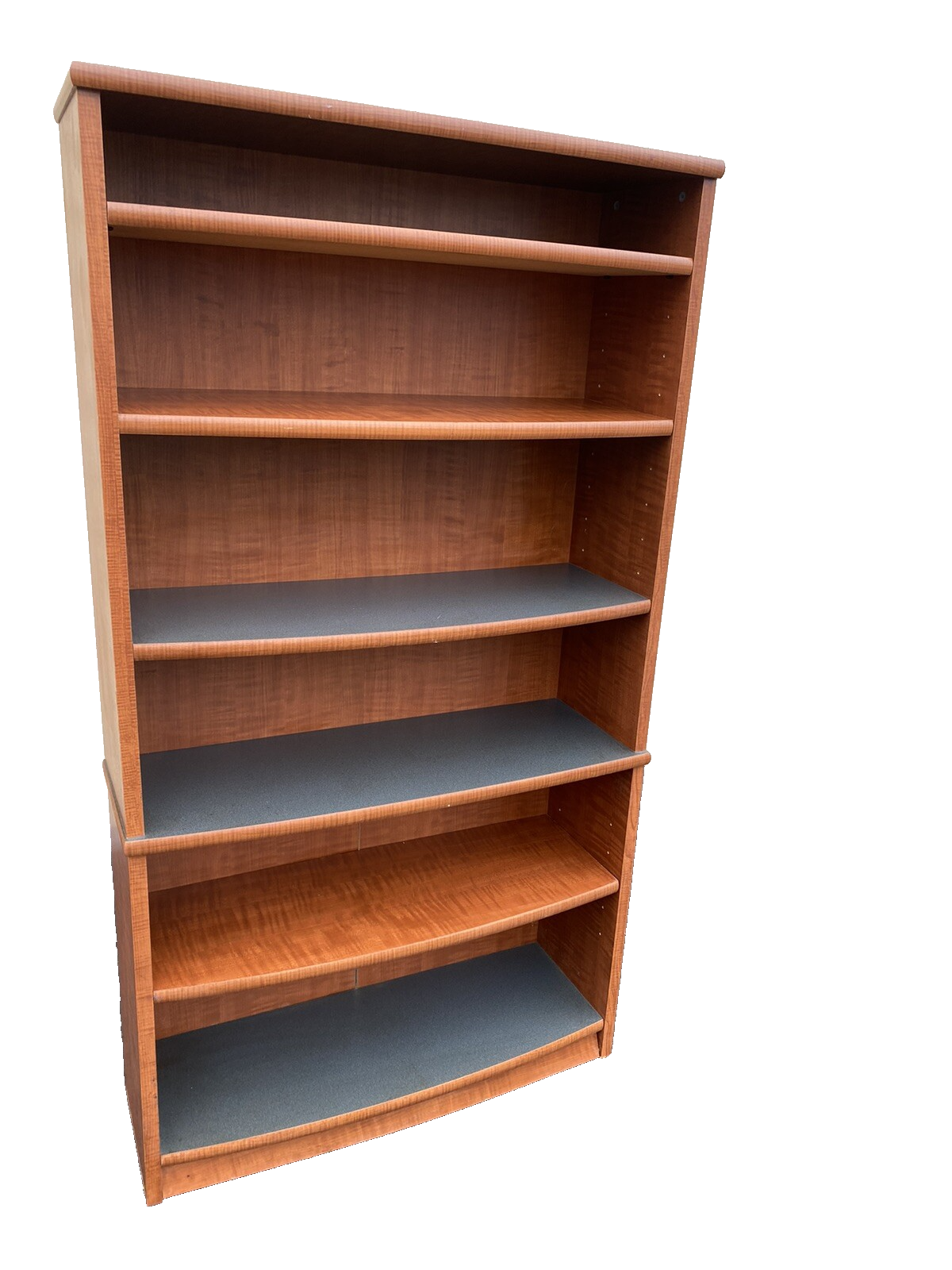 66355 ES: Modern Bookcase Curio Cabinet Reversable Shelves  Black or wood color