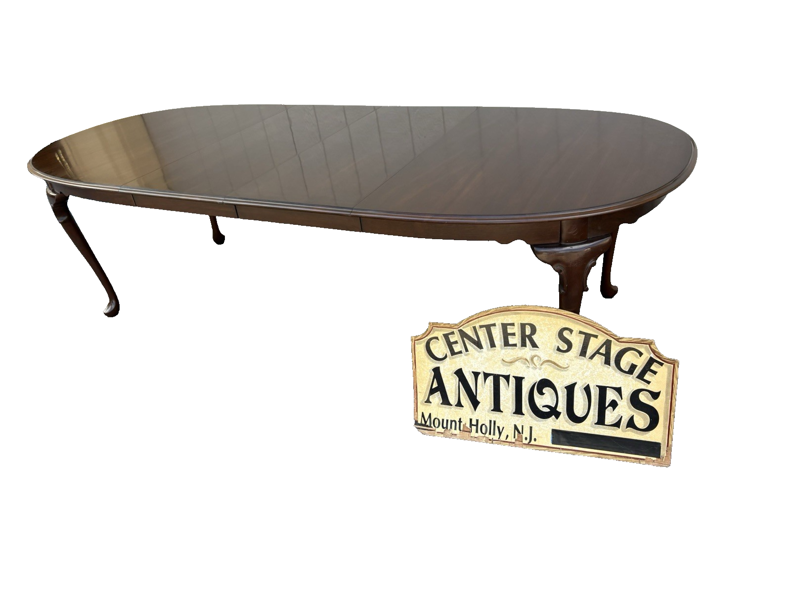 00001 ETHAN ALLEN Mahogany Dining Table with 2 Leafs