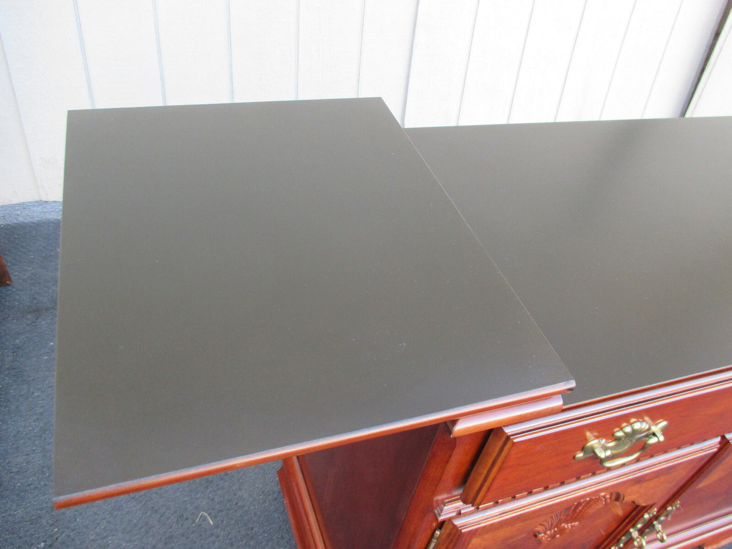 63966 Mahogany Bar Cart Server Cabinet Flip Top