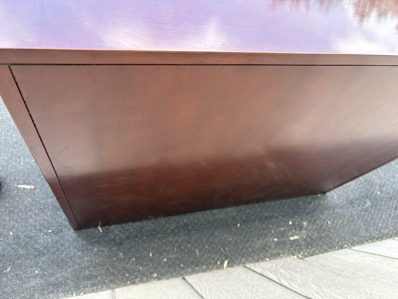 66892  Mahogany Bookcase Curio Cabinet