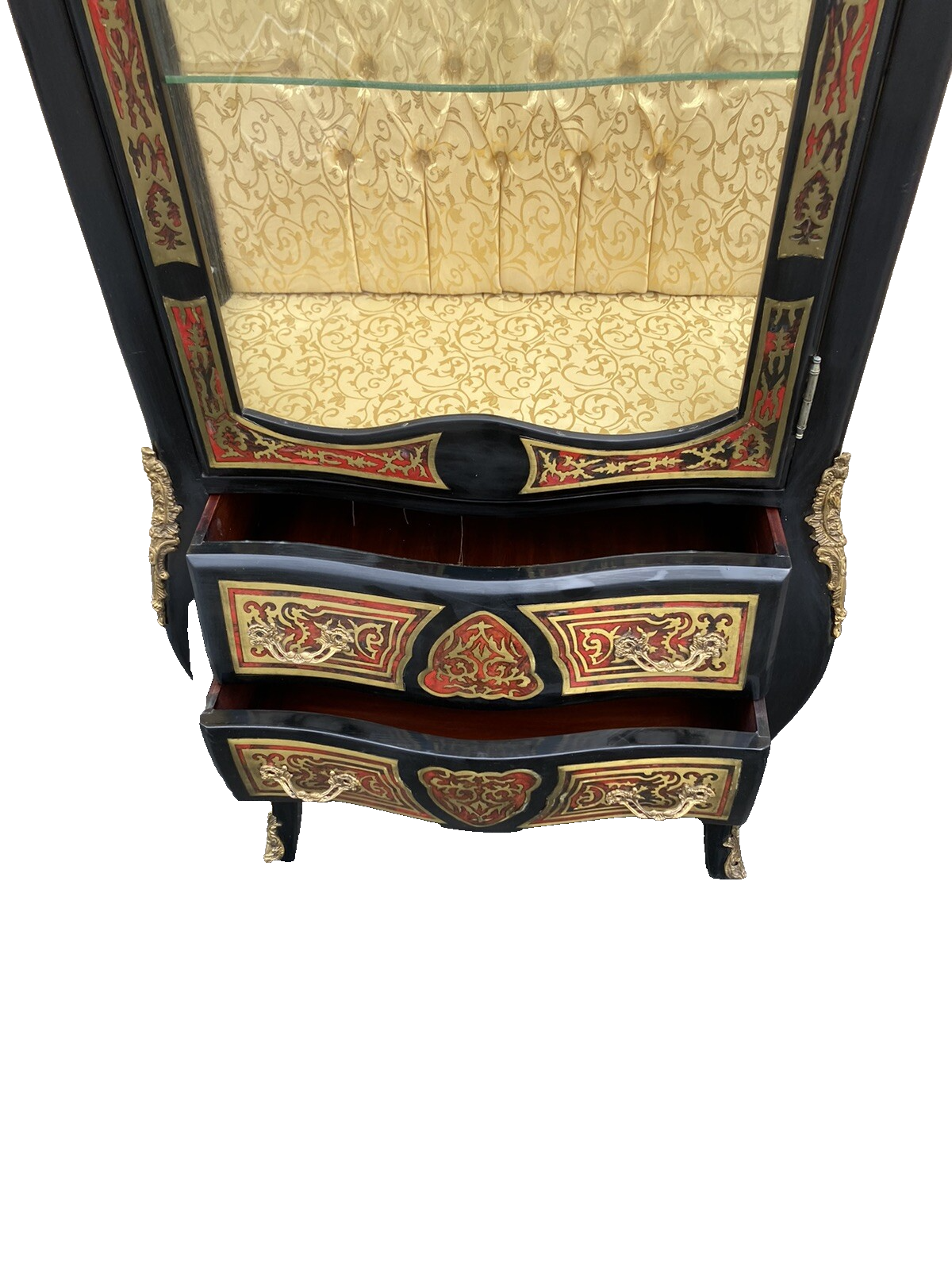 65346   Louis XV Glass Decorator Curio China Cabinet