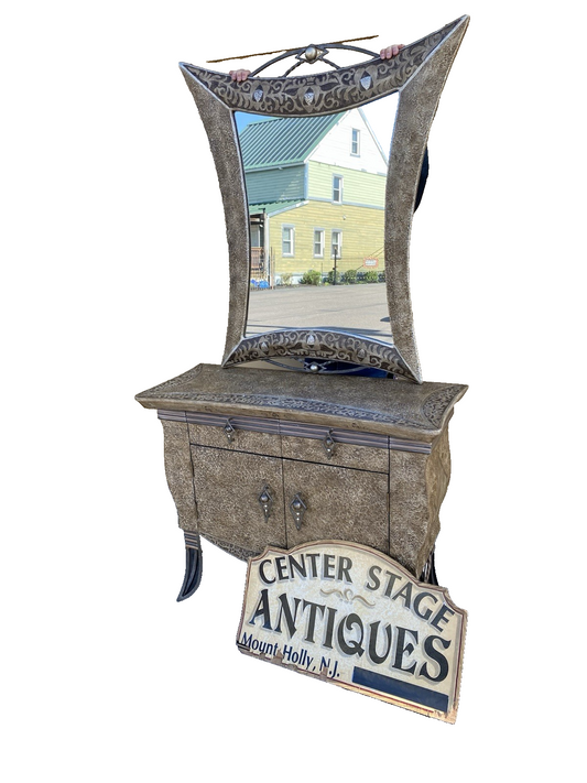 66137 Modern Console Hall Table with Mirror