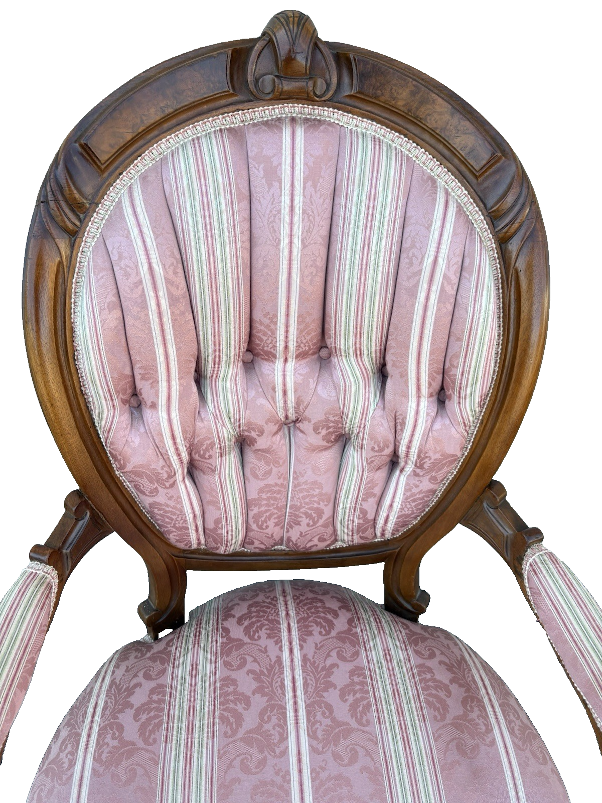 65750 Antique Victorian Walnut Armchair Chair