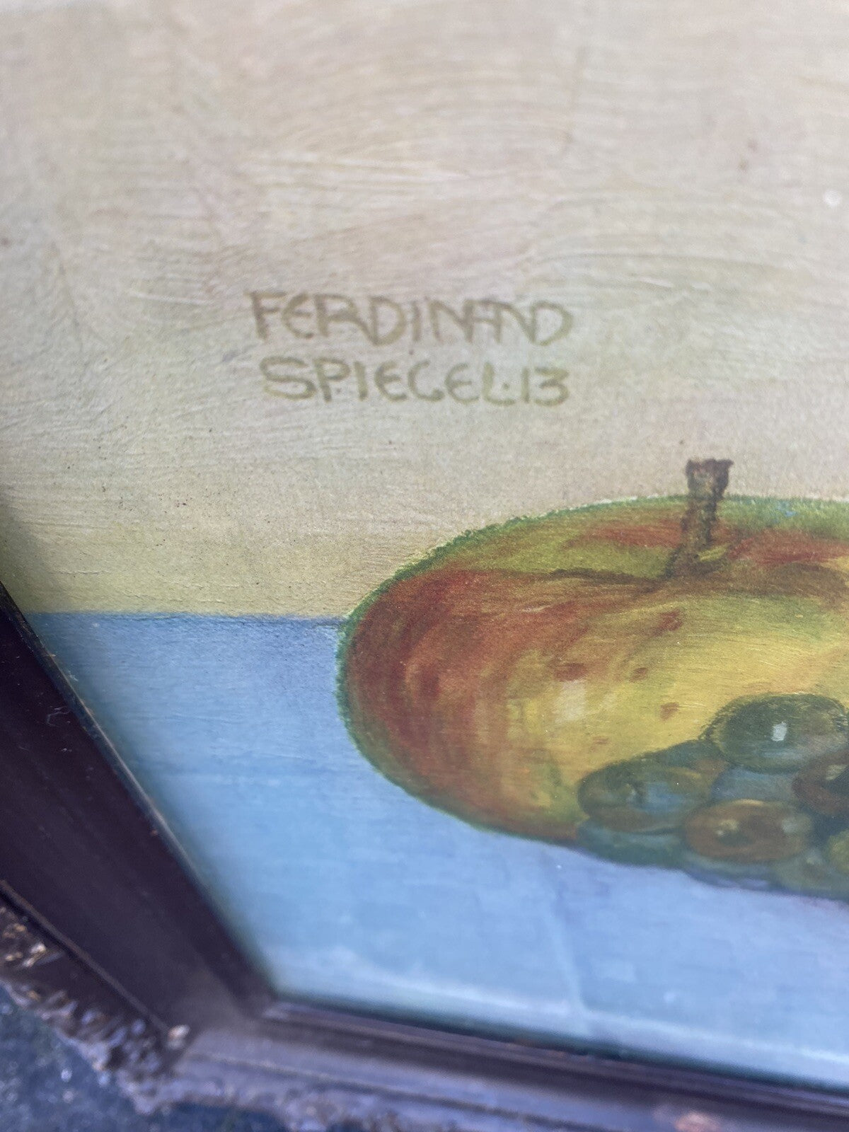 00001 Oil Painting?? Water Color ?? on Paper Artist Signed FERDINAND SPIEGEL 13