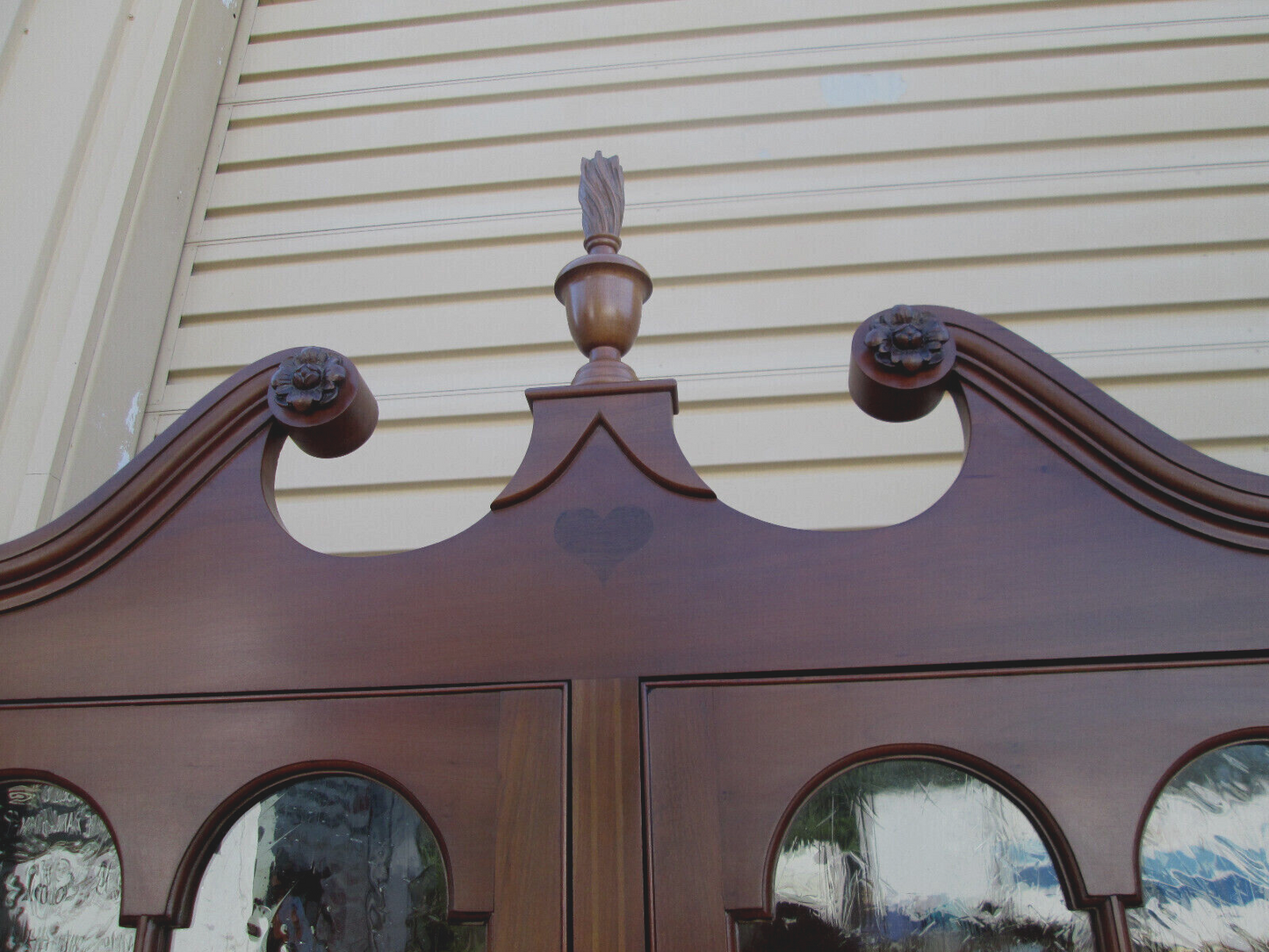 56879  Solid Cherry CUSTOM Hand  MADE  2 piece Corner China Cabinet Curio