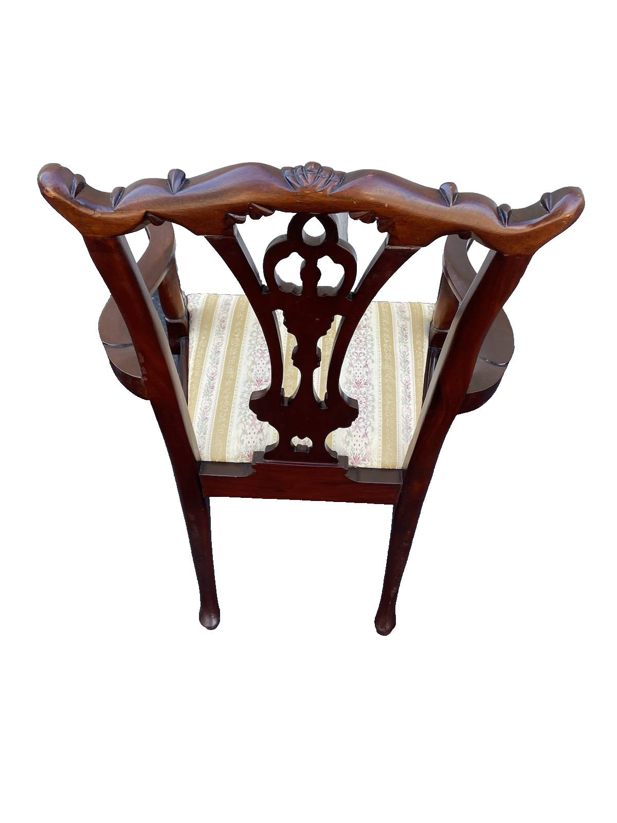 66346 Pair Mahogany Claw Foot Armchair Chair s