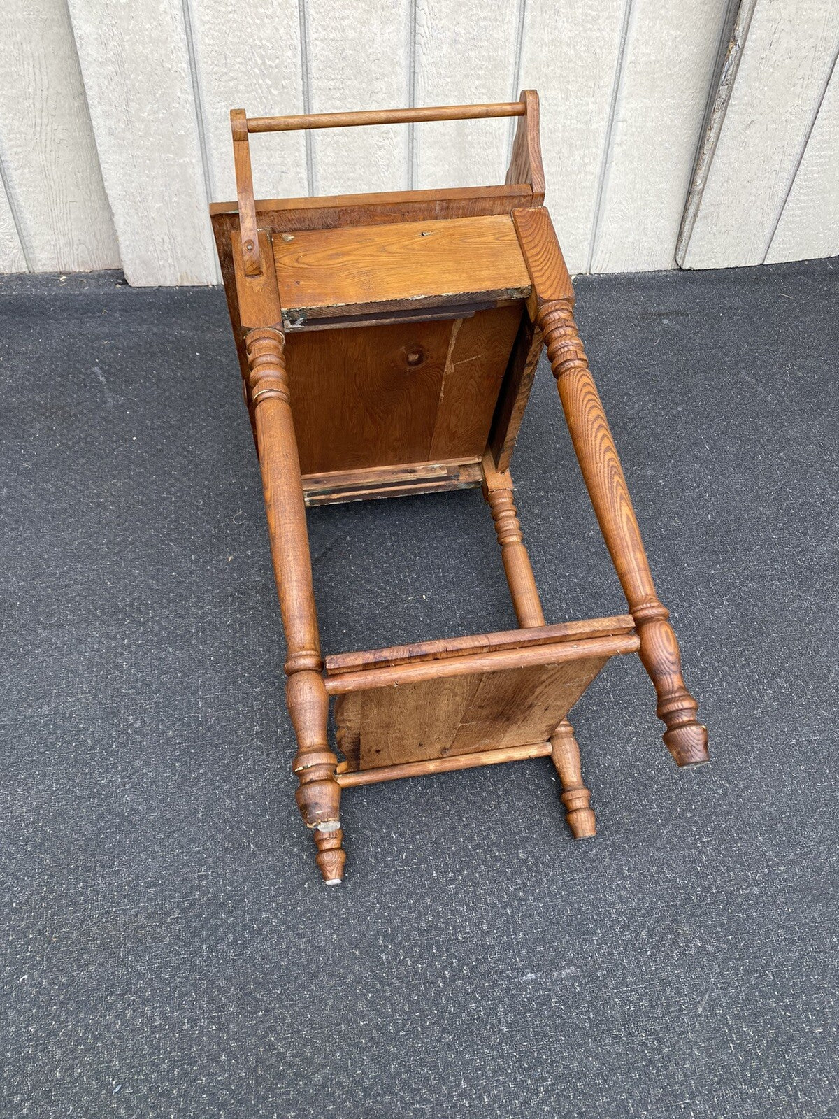 66326 Antique Oak Nightstand End Table Stand