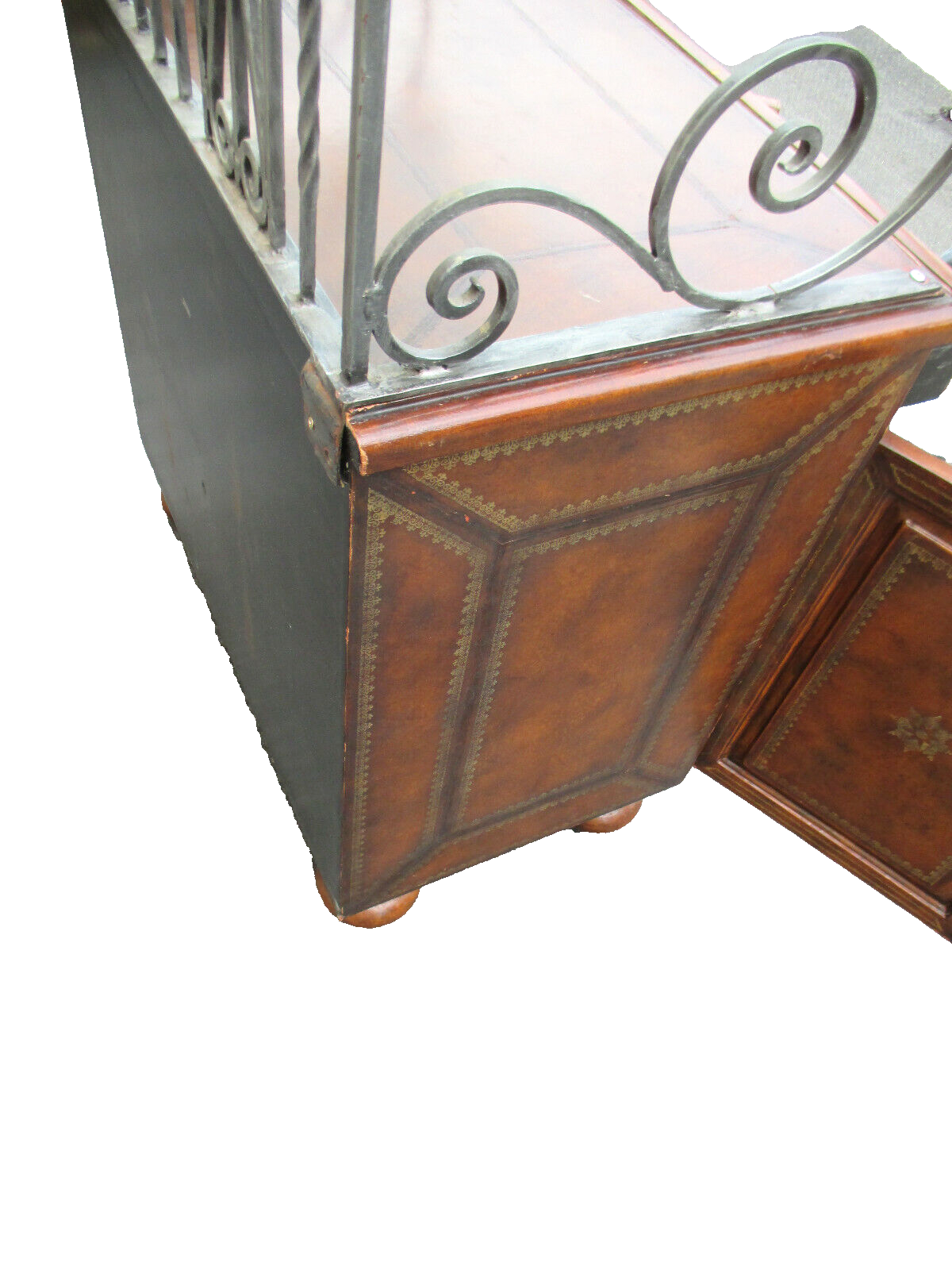 63008 Wrought Iron Bakers Rack Kitchen Cabinet Curio Etergie