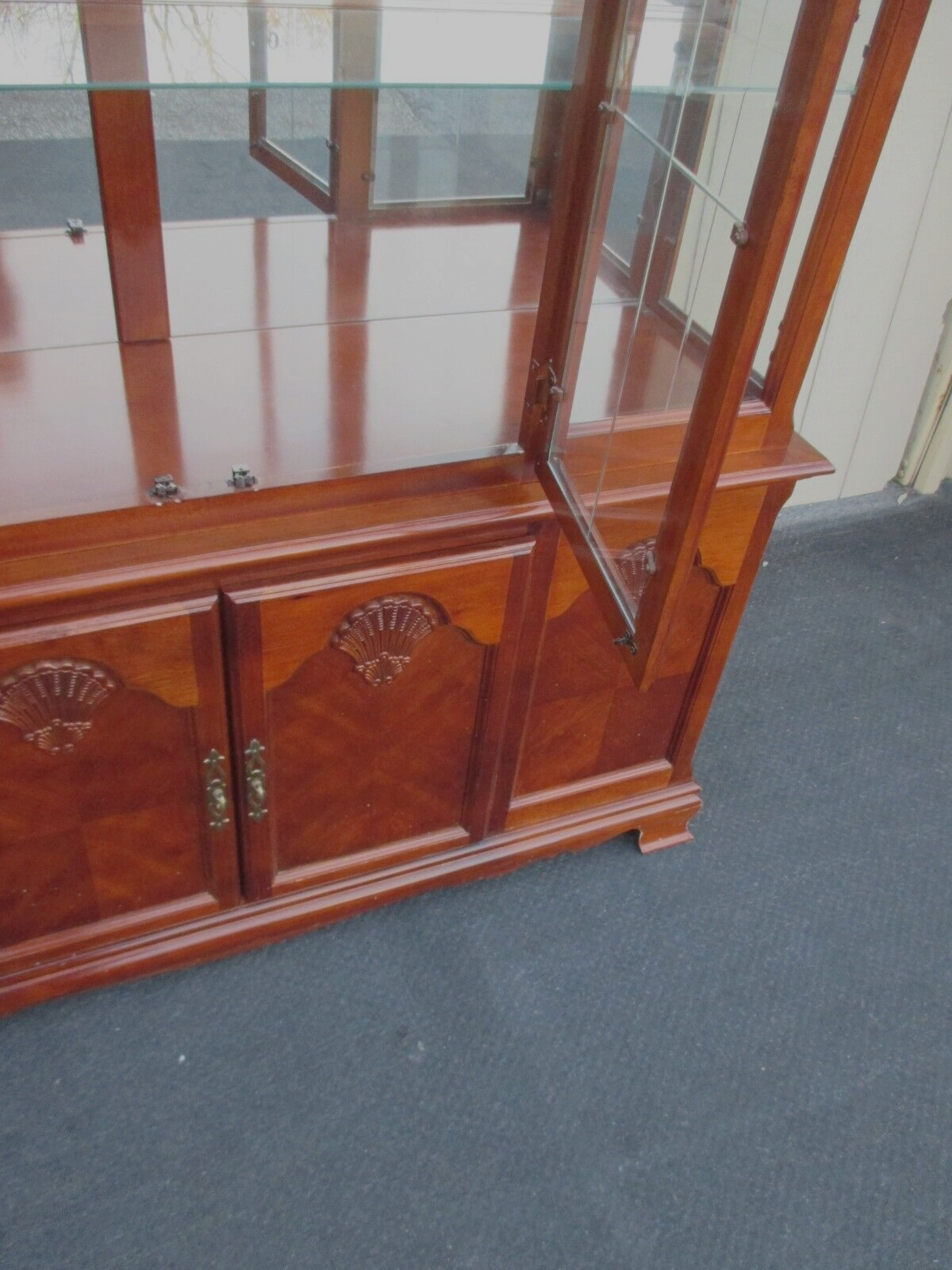 62968  Mahogany 2 pc. Curio China Cabinet