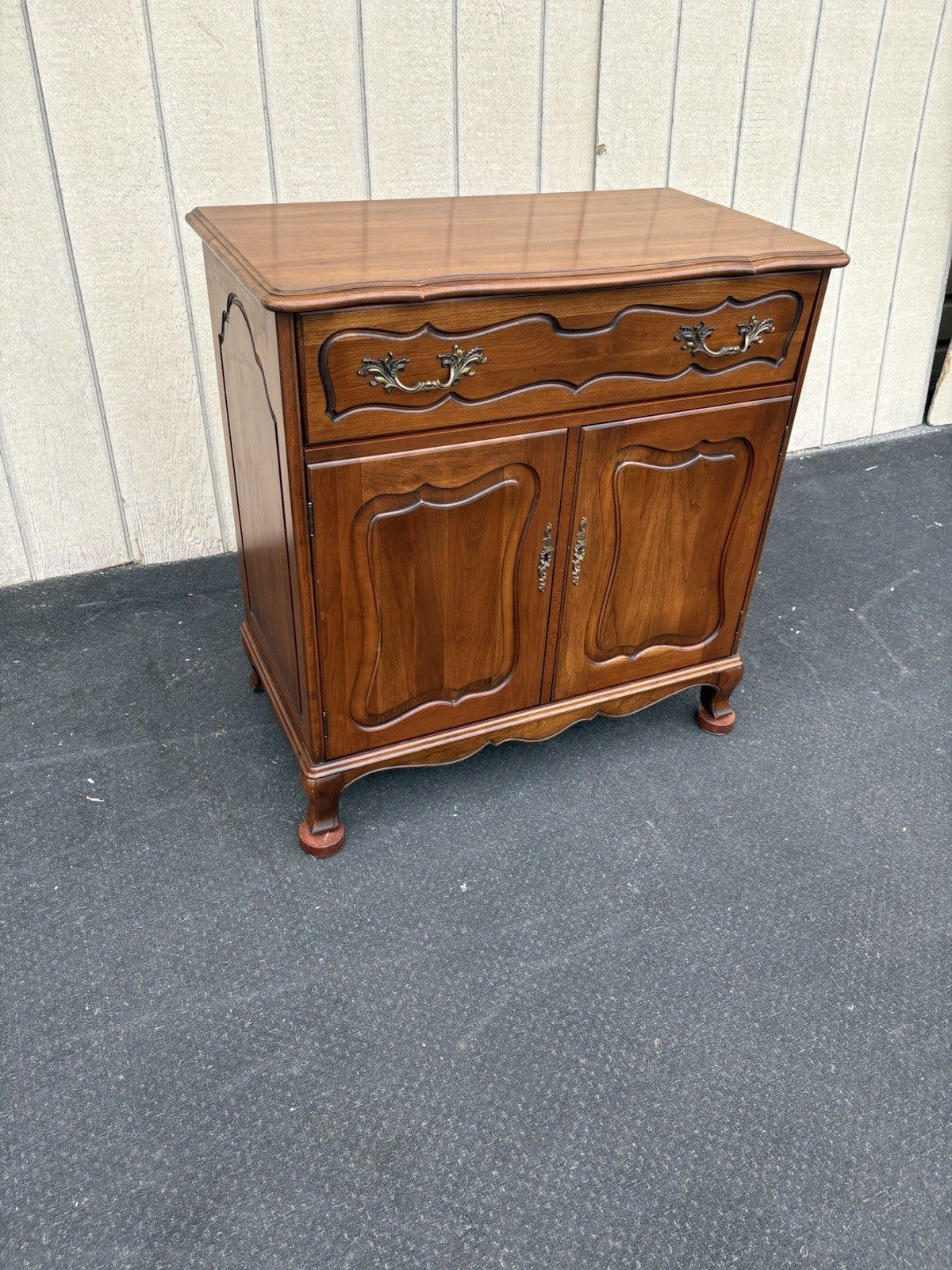66666  Cherry Lift Top Bar Cart Server  Liquor Cabinet