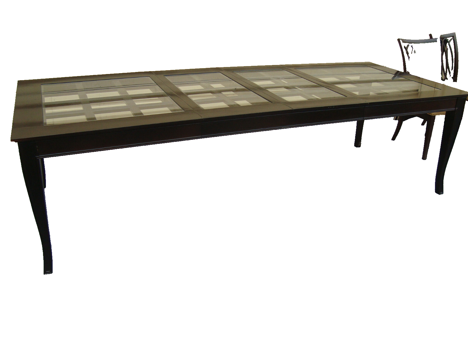 64258     Large Stanley  Modern  DINING Table w/ 2 leafs + table pads 110" Long