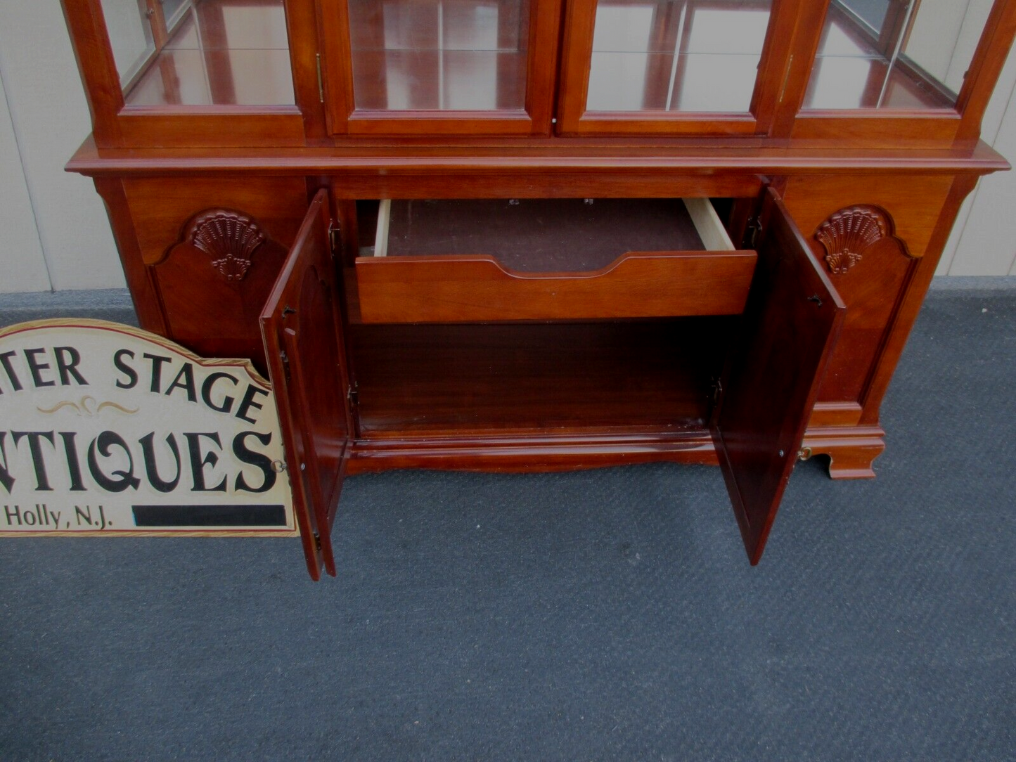 62968  Mahogany 2 pc. Curio China Cabinet