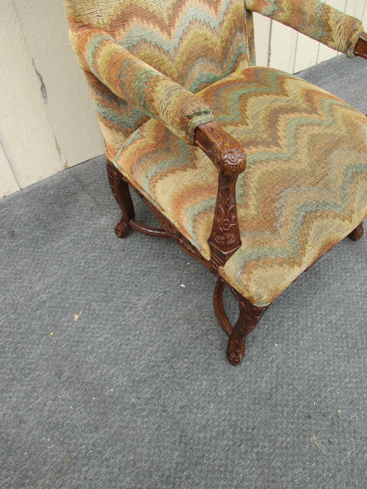 63061 Carved Bergere Armchair Chair