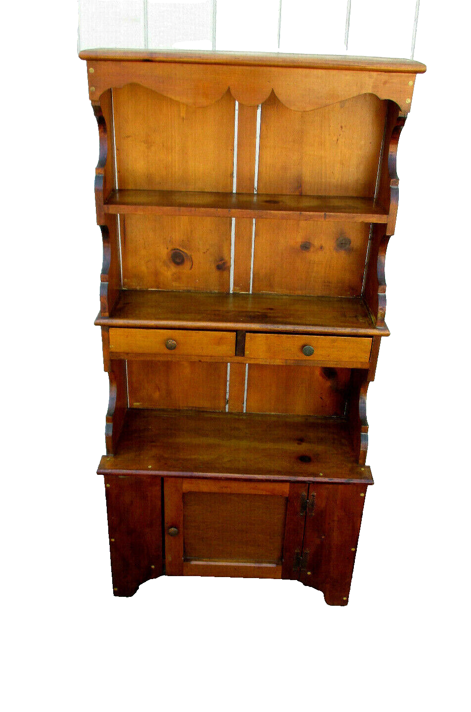 62992 Country Primitive Cubboard Cabinet Curio Bookcase Miniature Saleman Sample