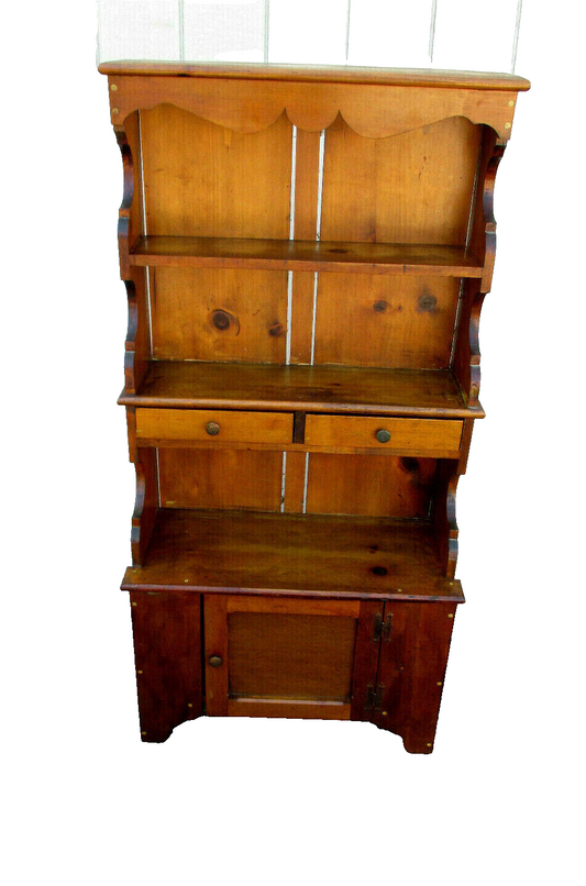 62992 Country Primitive Cubboard Cabinet Curio Bookcase Miniature Saleman Sample