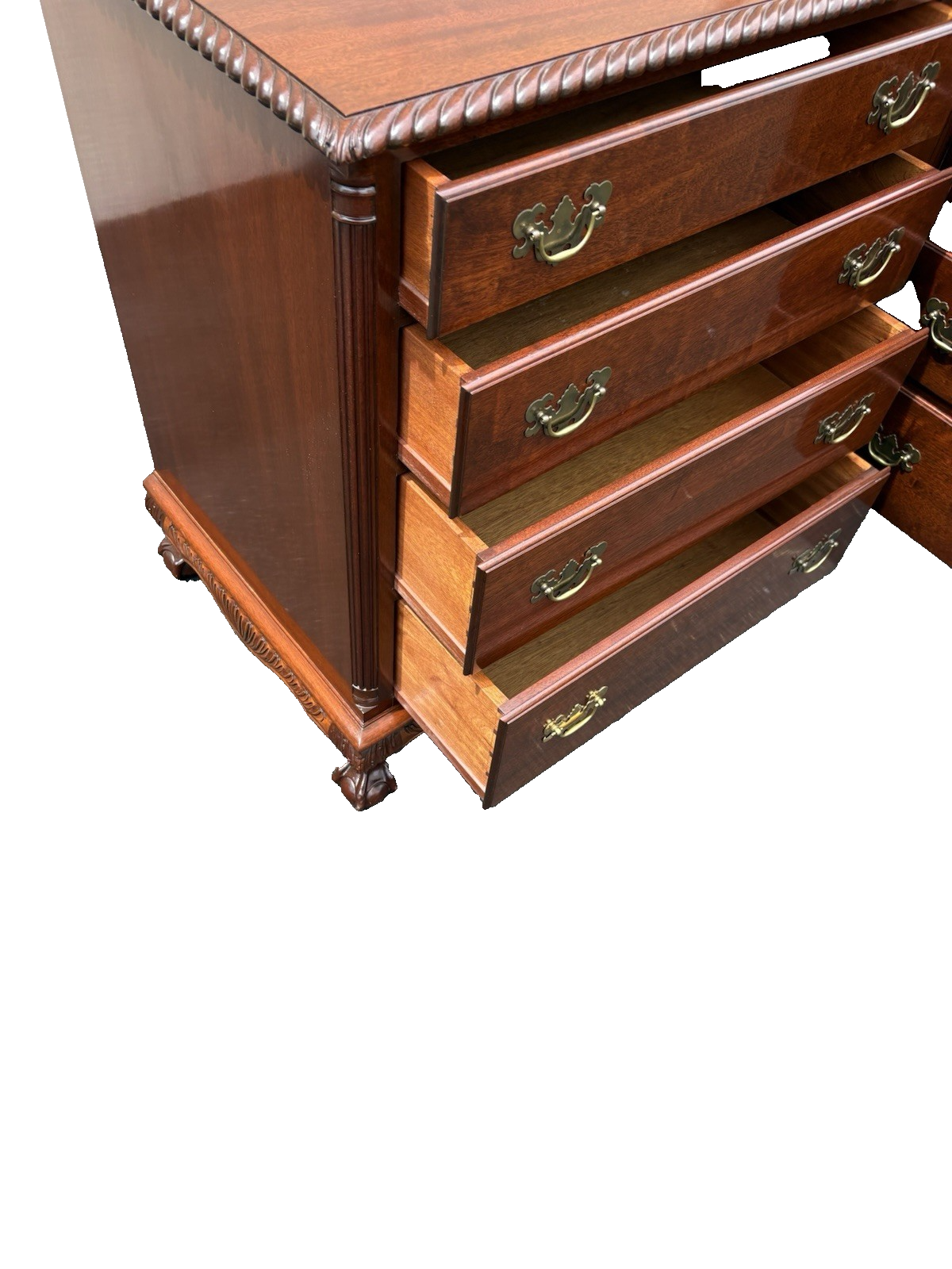 00001 Antique Mahogany Dresser Cabinet Chest