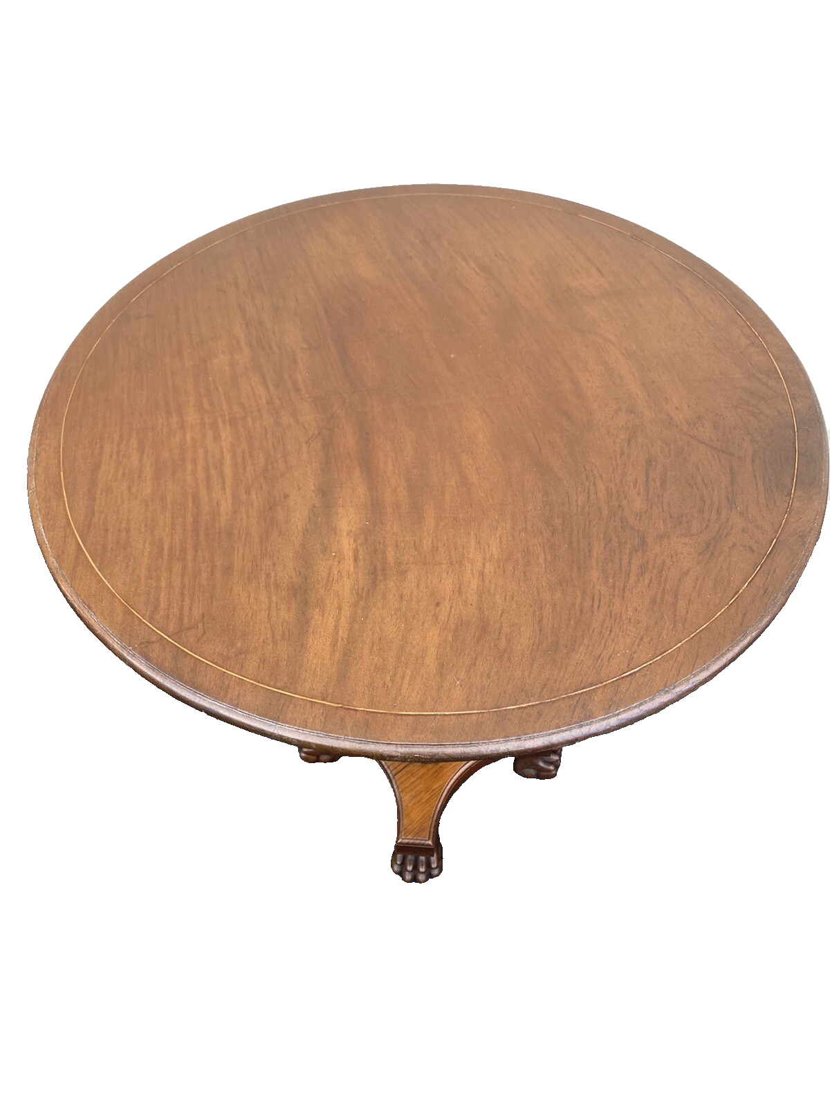 66045   Antique Victorian  Inlaid Tilt Top Lamp Table Stand