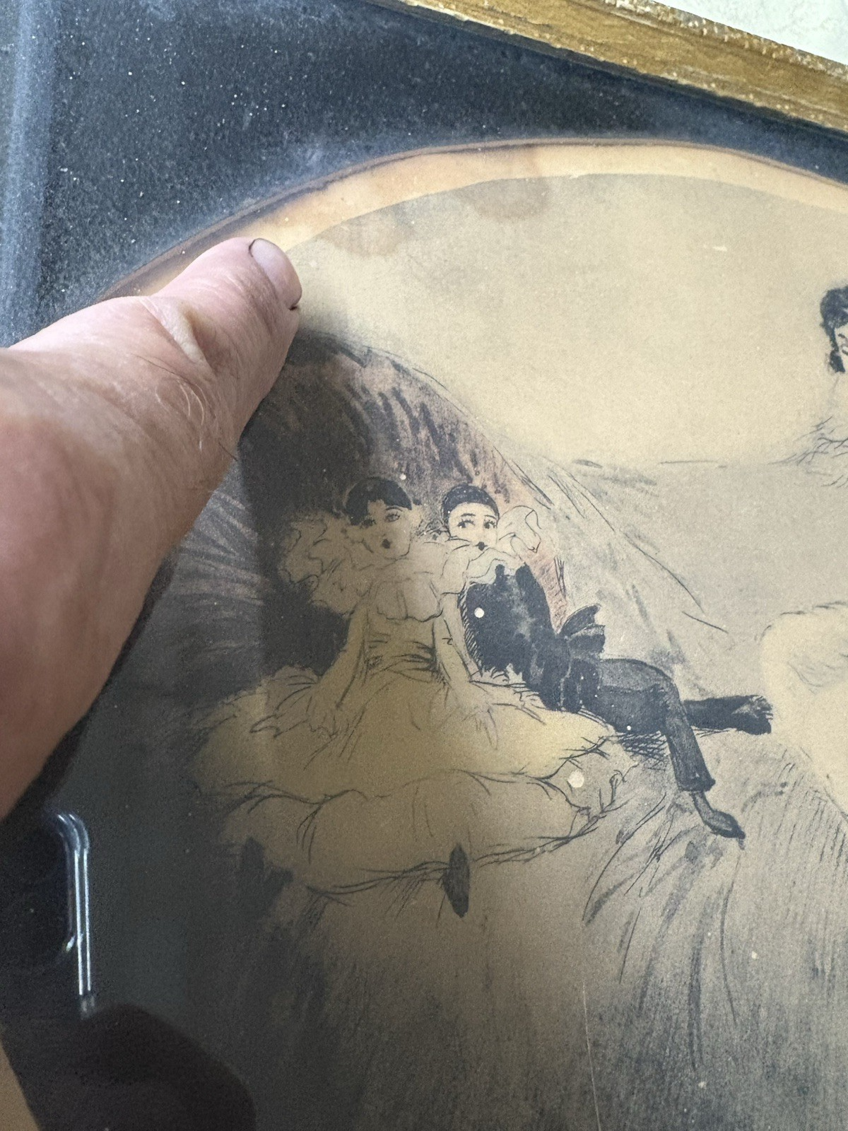 ART MS:      Deco Print French Dolls Cote'  Louis XV Style Picture