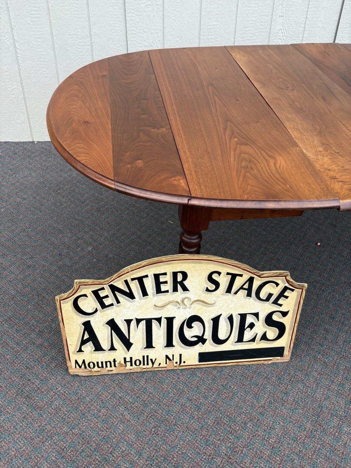 67045 Antique Victorian Walnut Dropleaf Dining Table w/ 2 leafs Top 42" x 48"