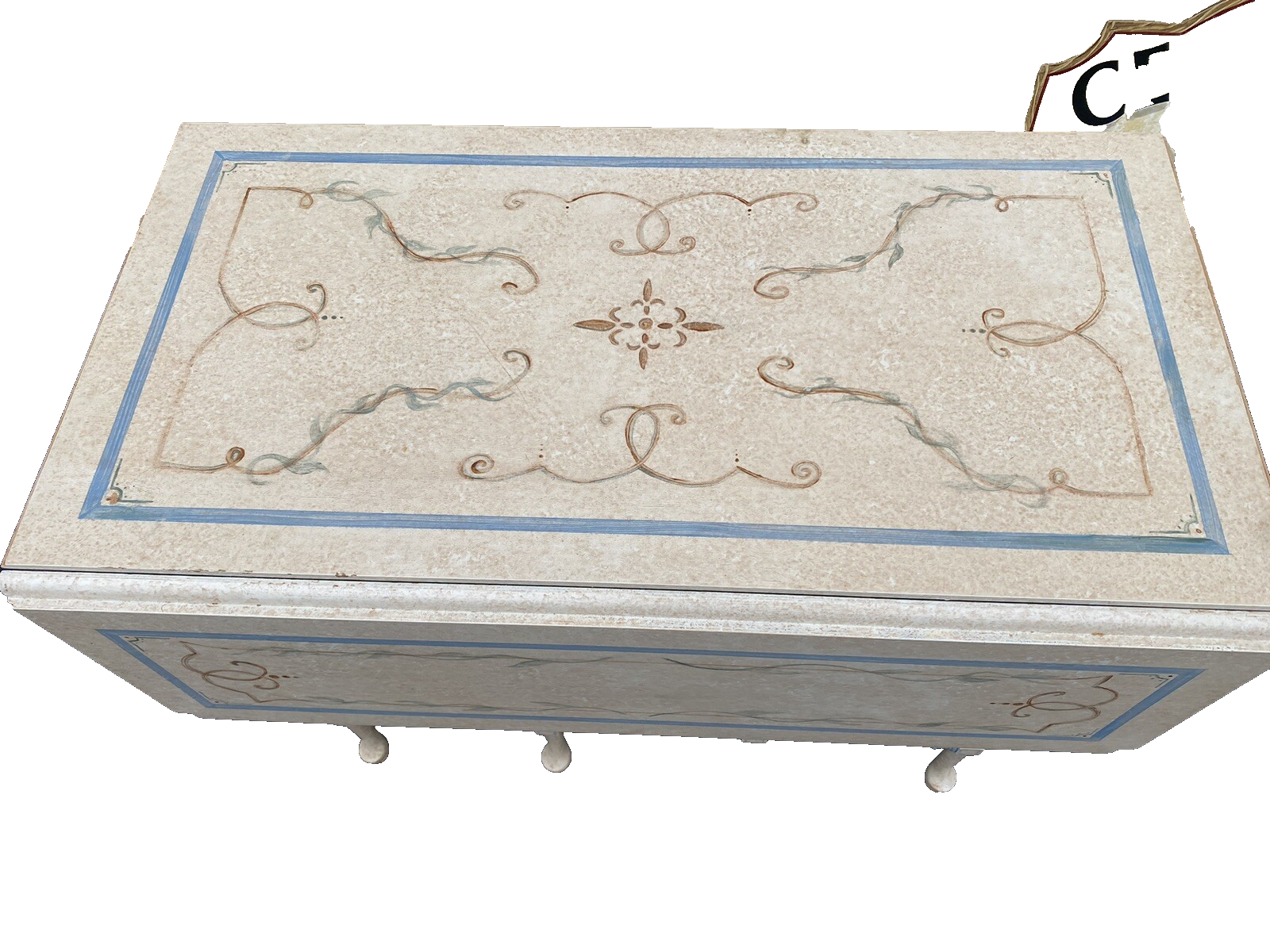 66040 Hand Painted Drop Leaf  Coffee /  End Table Stand