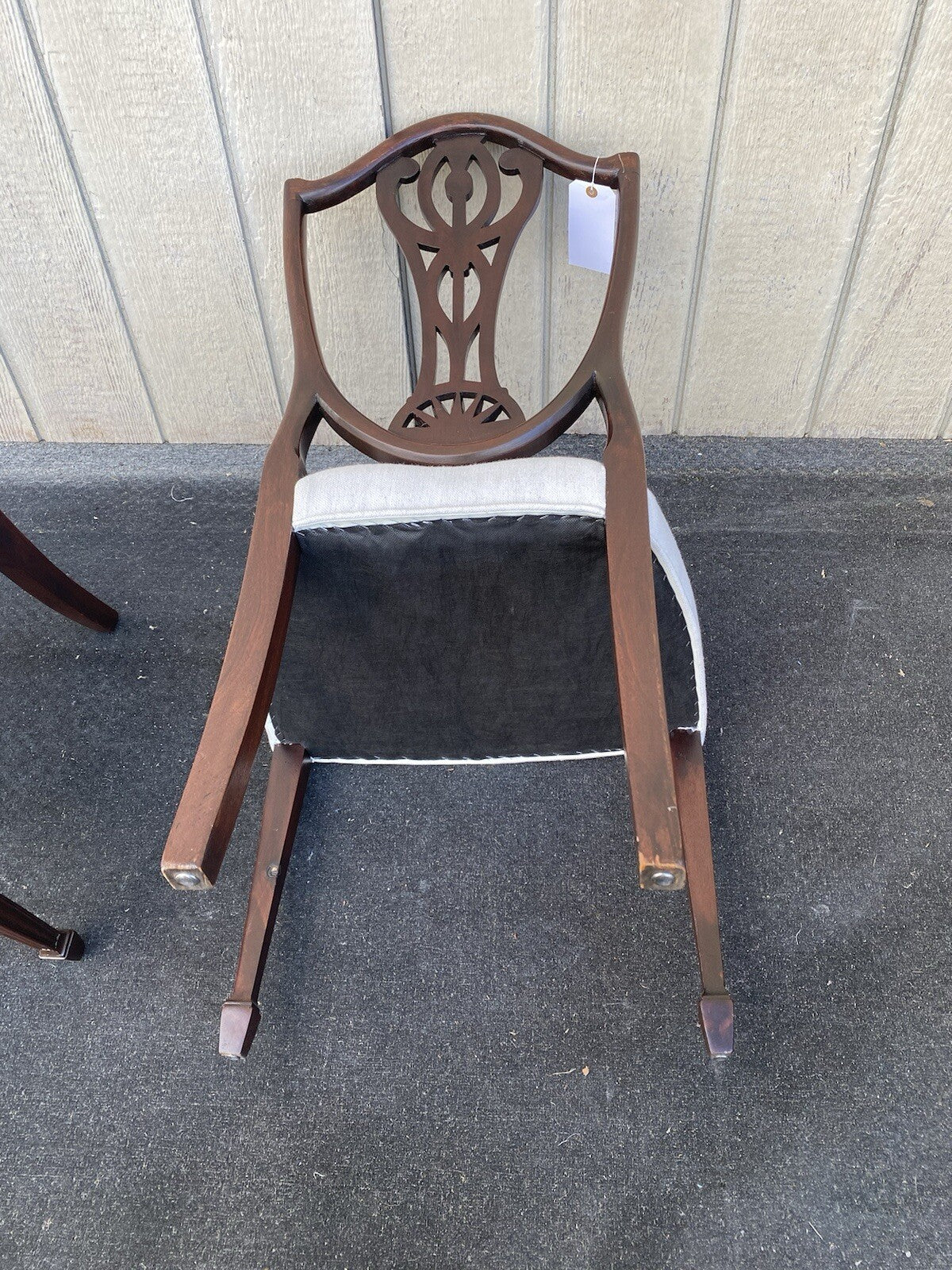 65906   Pair Hepplewhite Decorator Mahogany Shield Back Dining Chairs
