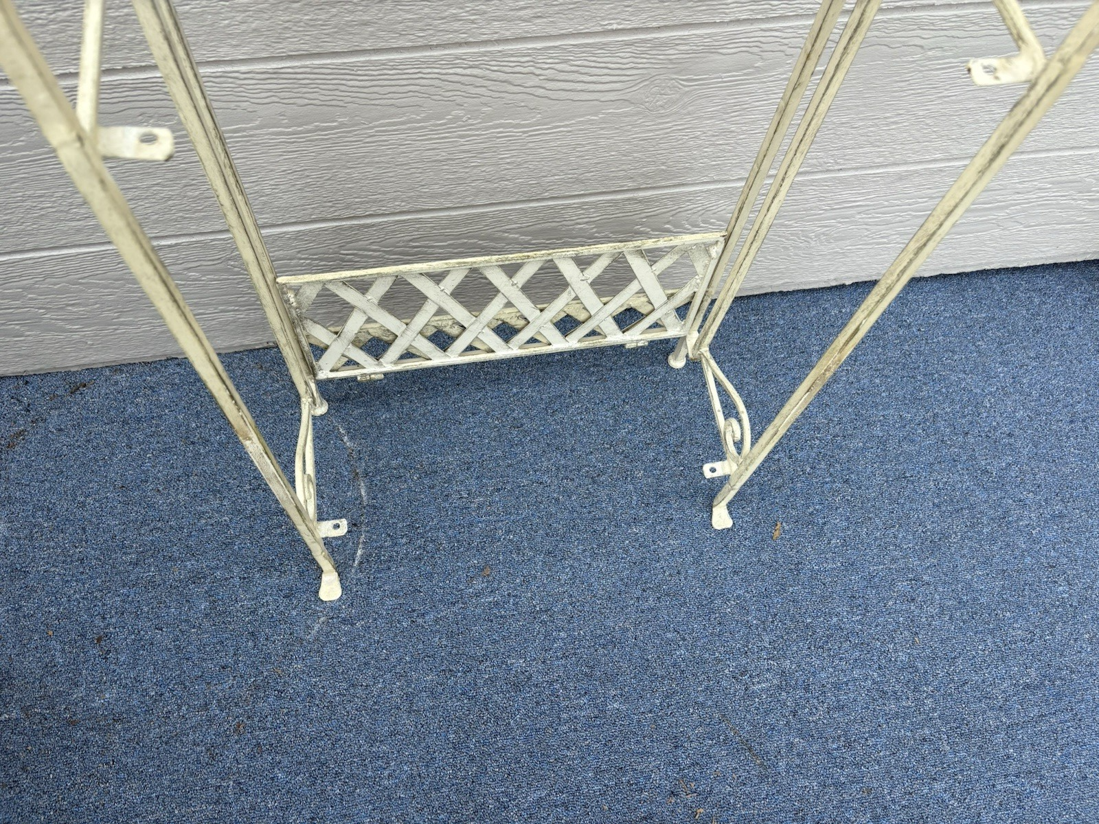 66414 Quality Iron Fold Up Bookcase  Curio Plant Shelf