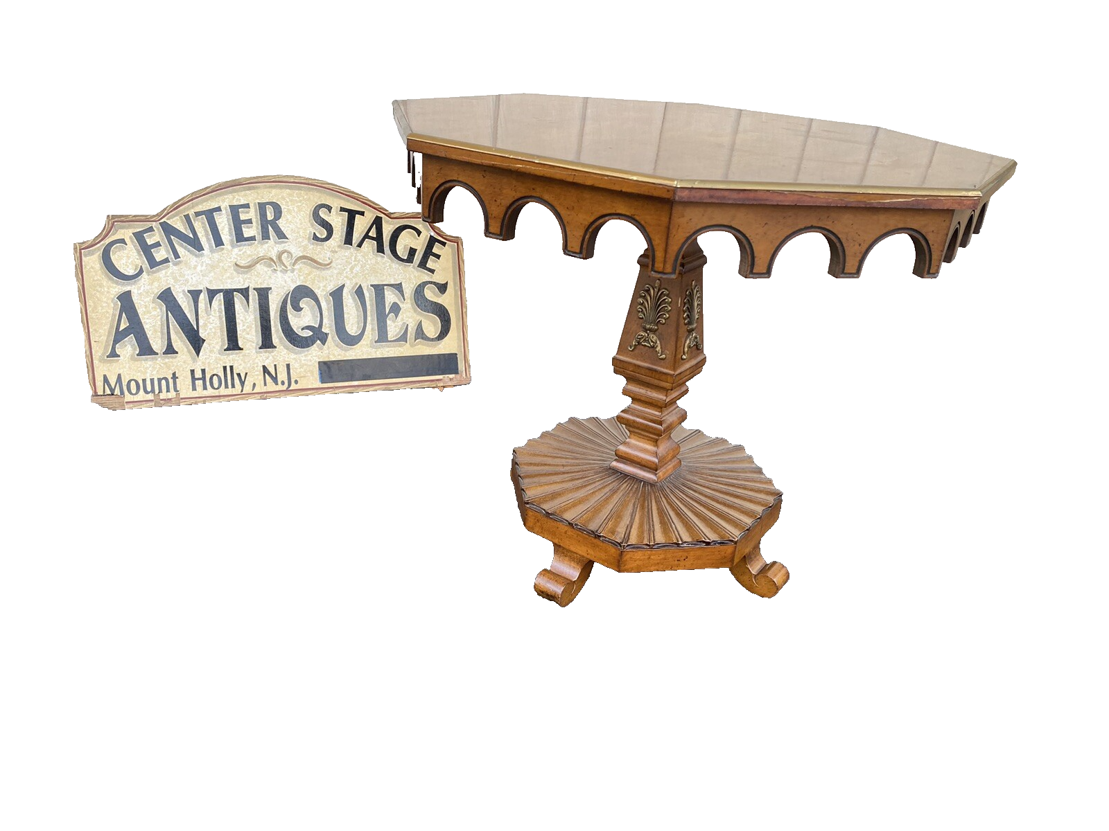 66214   Decorator Hex Lamp Table Stand