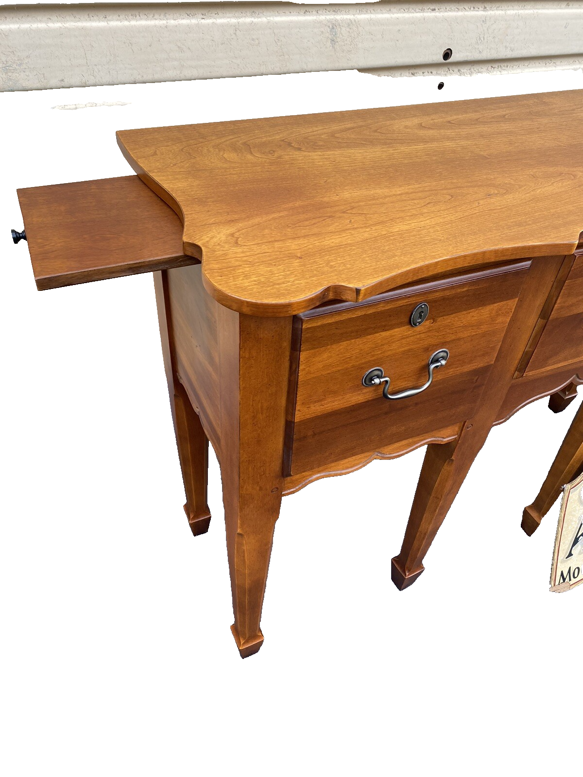 65831   Cherry Broyhill Village Tapestry Sideboard Server Cabinet