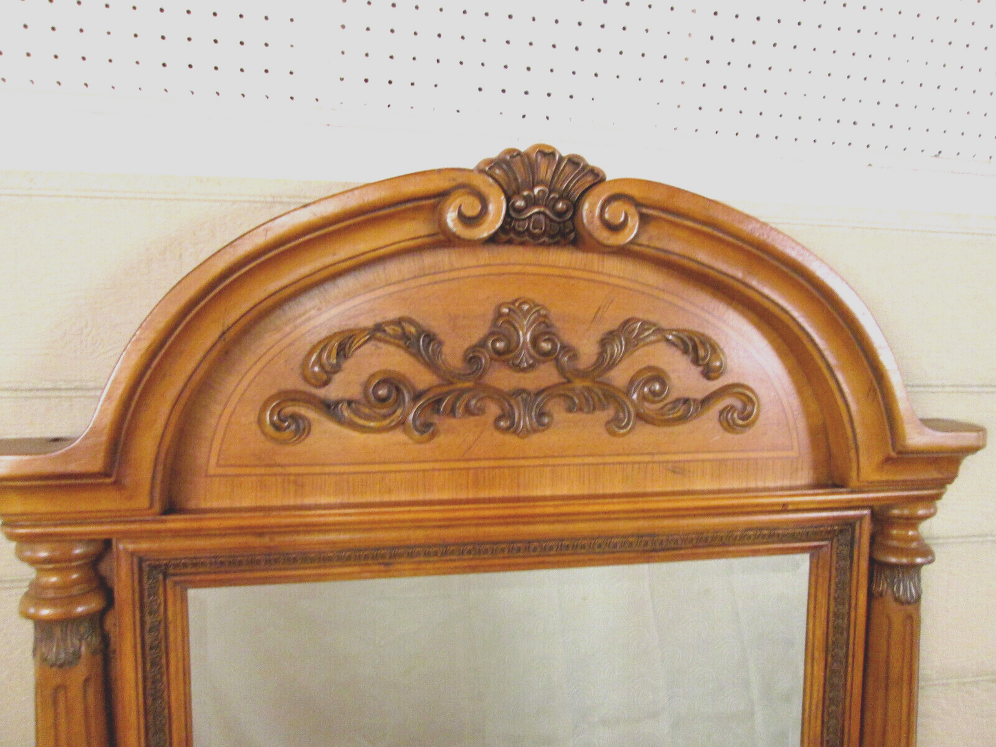 51590 Large Beveled Decorator Mirror in Fancy Picture Frame