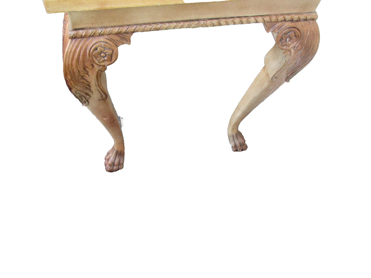 63923 Leather Top Decorator Console Hall Table Sideboard Server