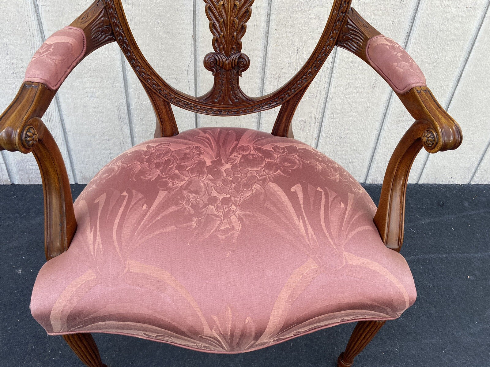 65887 Solid Mahogany Decorator Armchair Chair