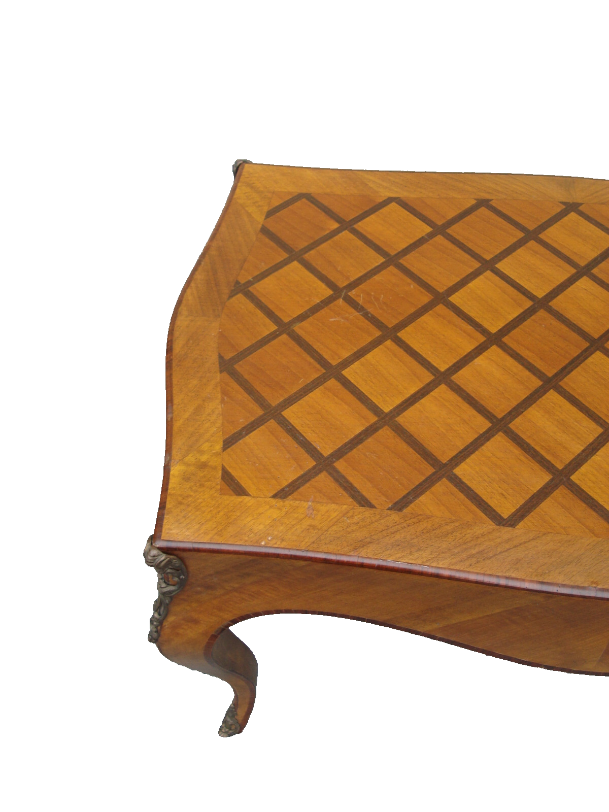 61457 Louis XV Satinwood Inlaid  Lamp Table w/ Bronze Ormalu Custom Hand Made