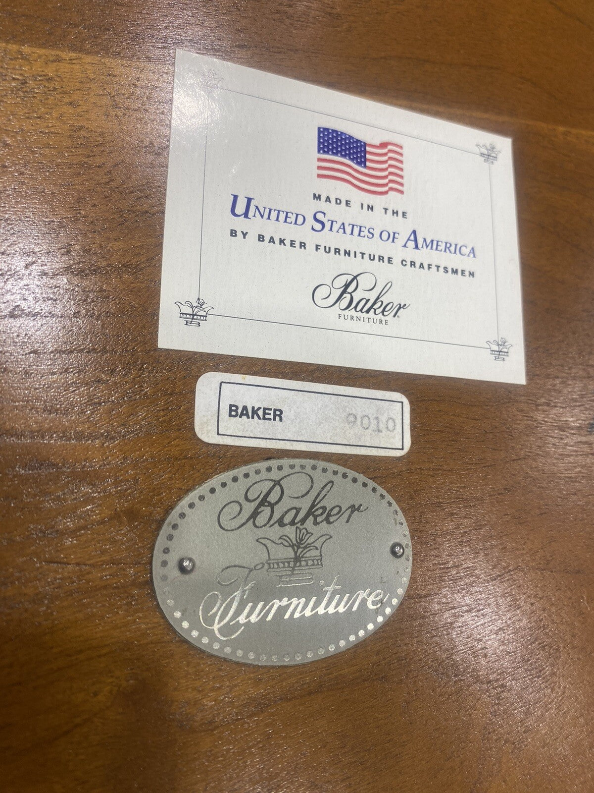 66208 BAKER Furniture Marble Top Lamp Table w/ Bird Carvings